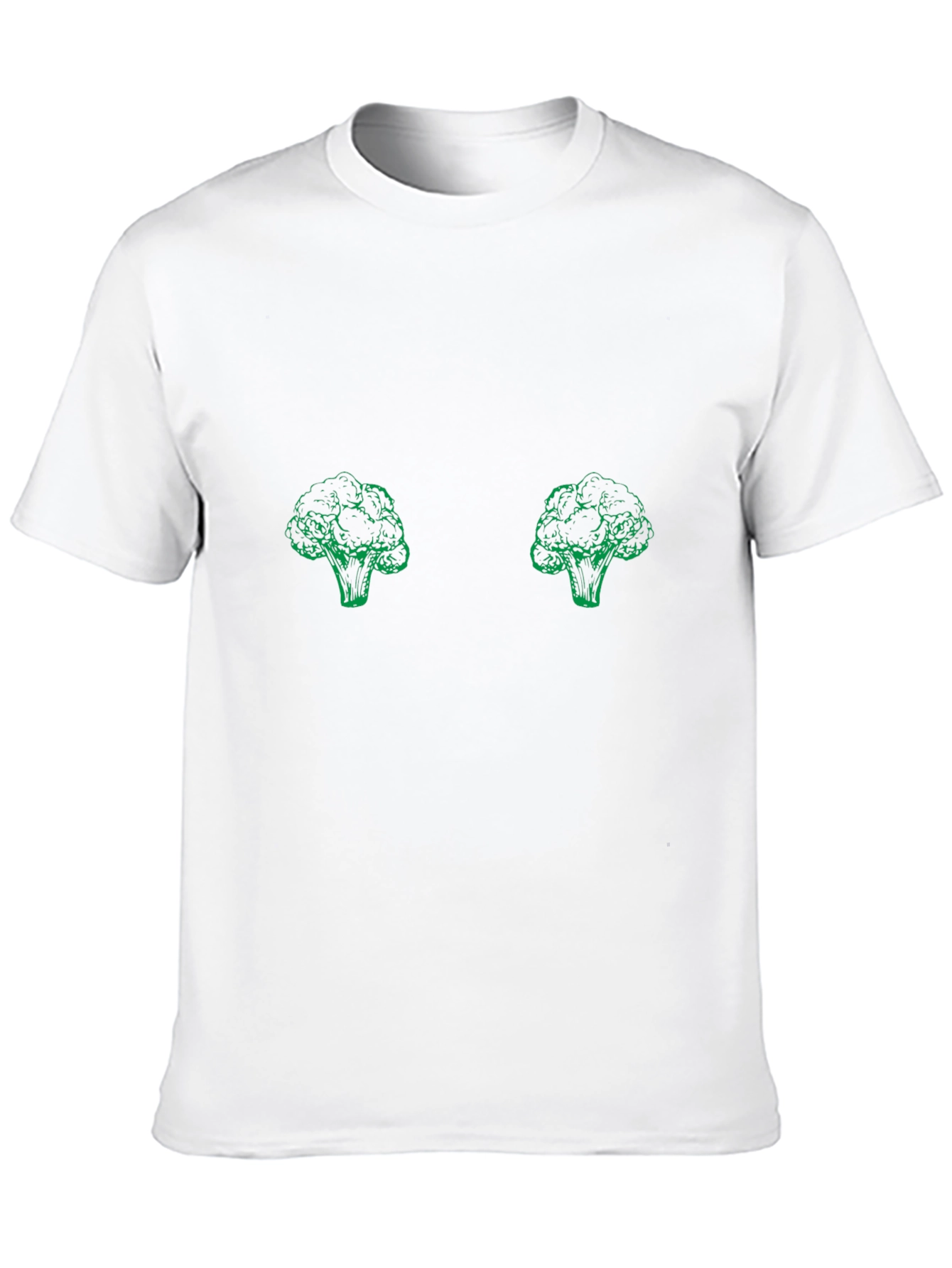 Broccoli Patterned Black T-Shirt