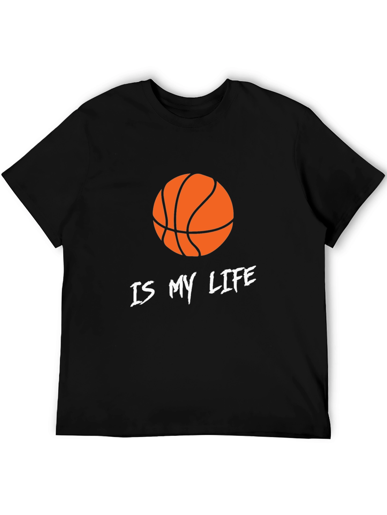 Basketball Is My Life Graphic T-Shirt - Black