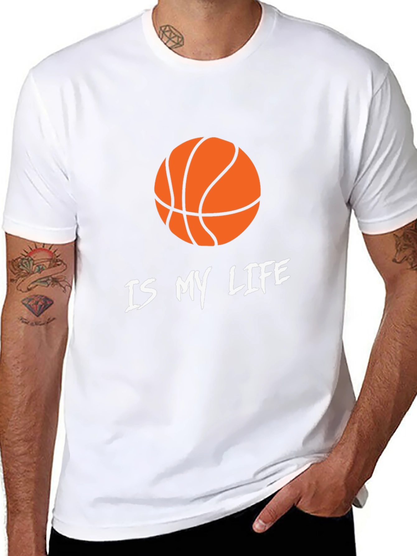 Basketball Is My Life Graphic T-Shirt - Black