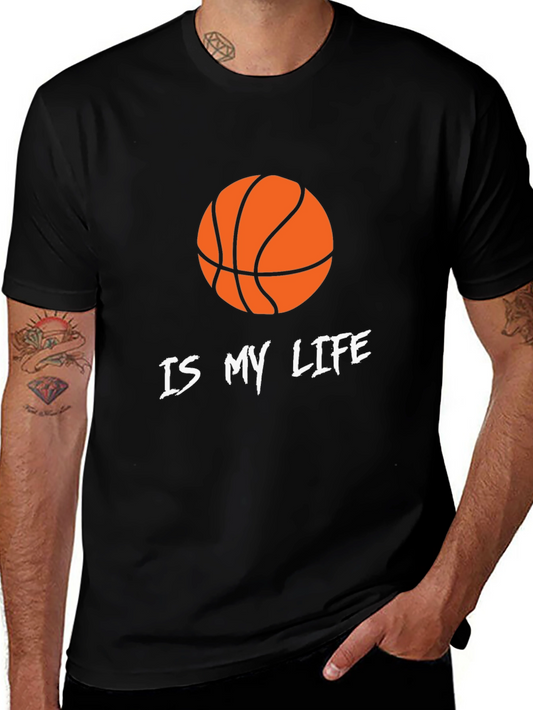 Basketball Is My Life Graphic T-Shirt - Black