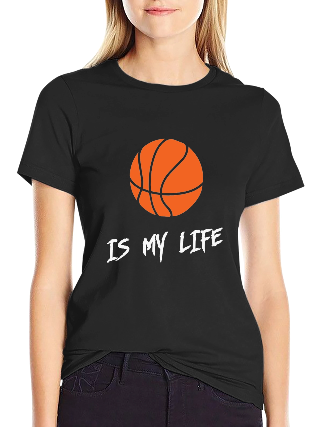 Basketball Is My Life Graphic T-Shirt - Black