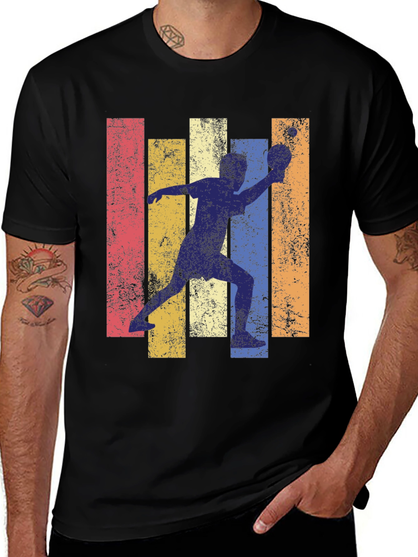 Retro Tennis Player Graphic Tee