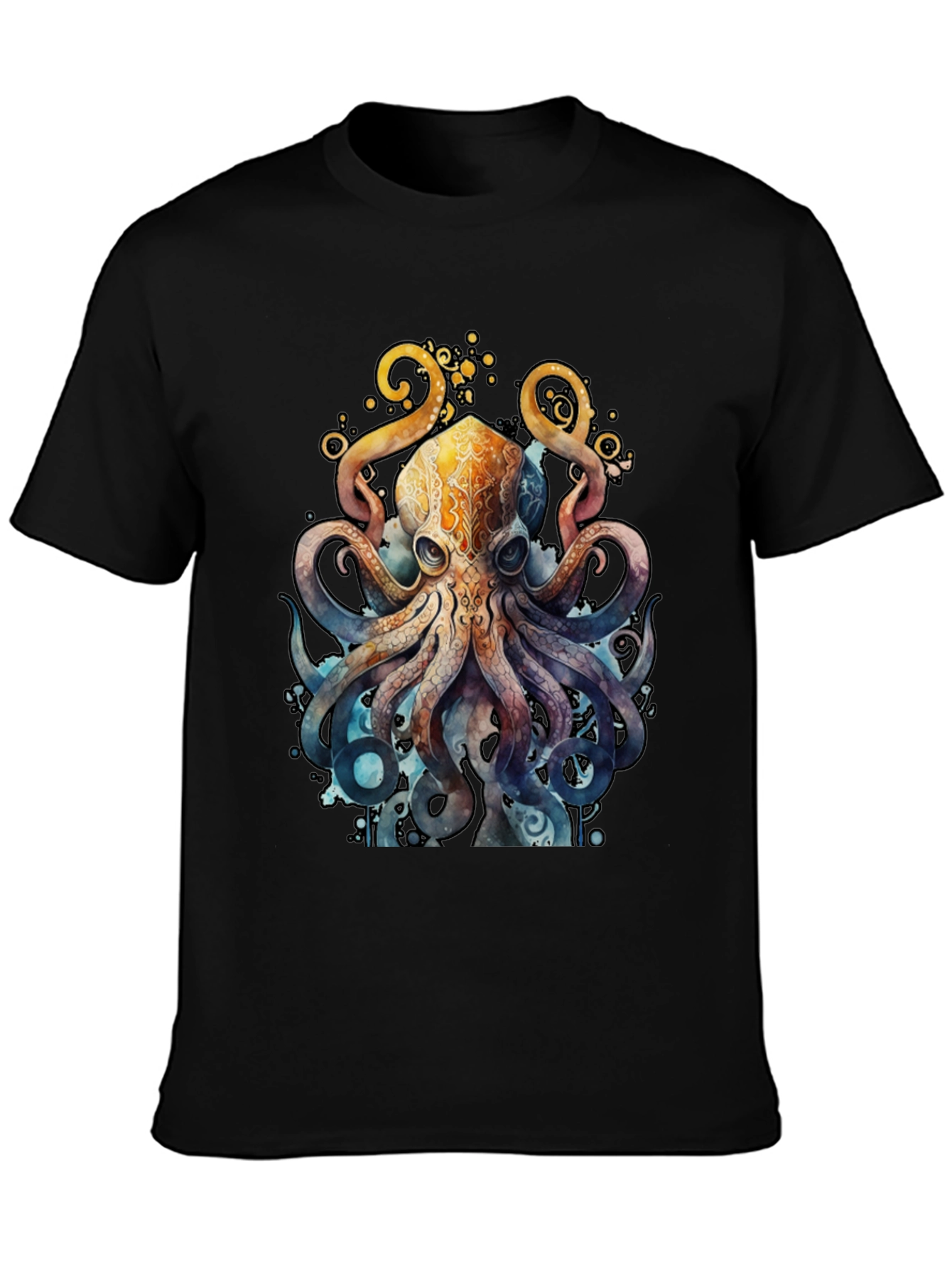 Watercolor Octopus Graphic T-Shirt