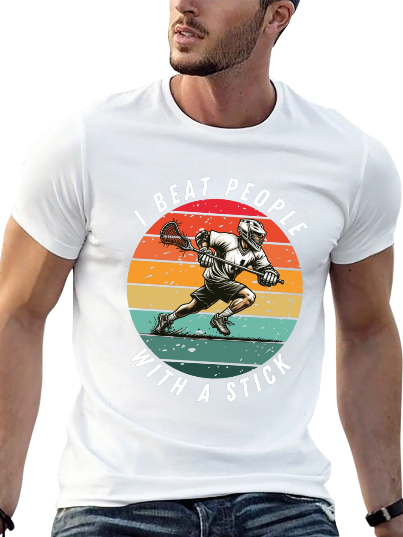 Lacrosse Stick T-Shirt: Beat People With a Stick!