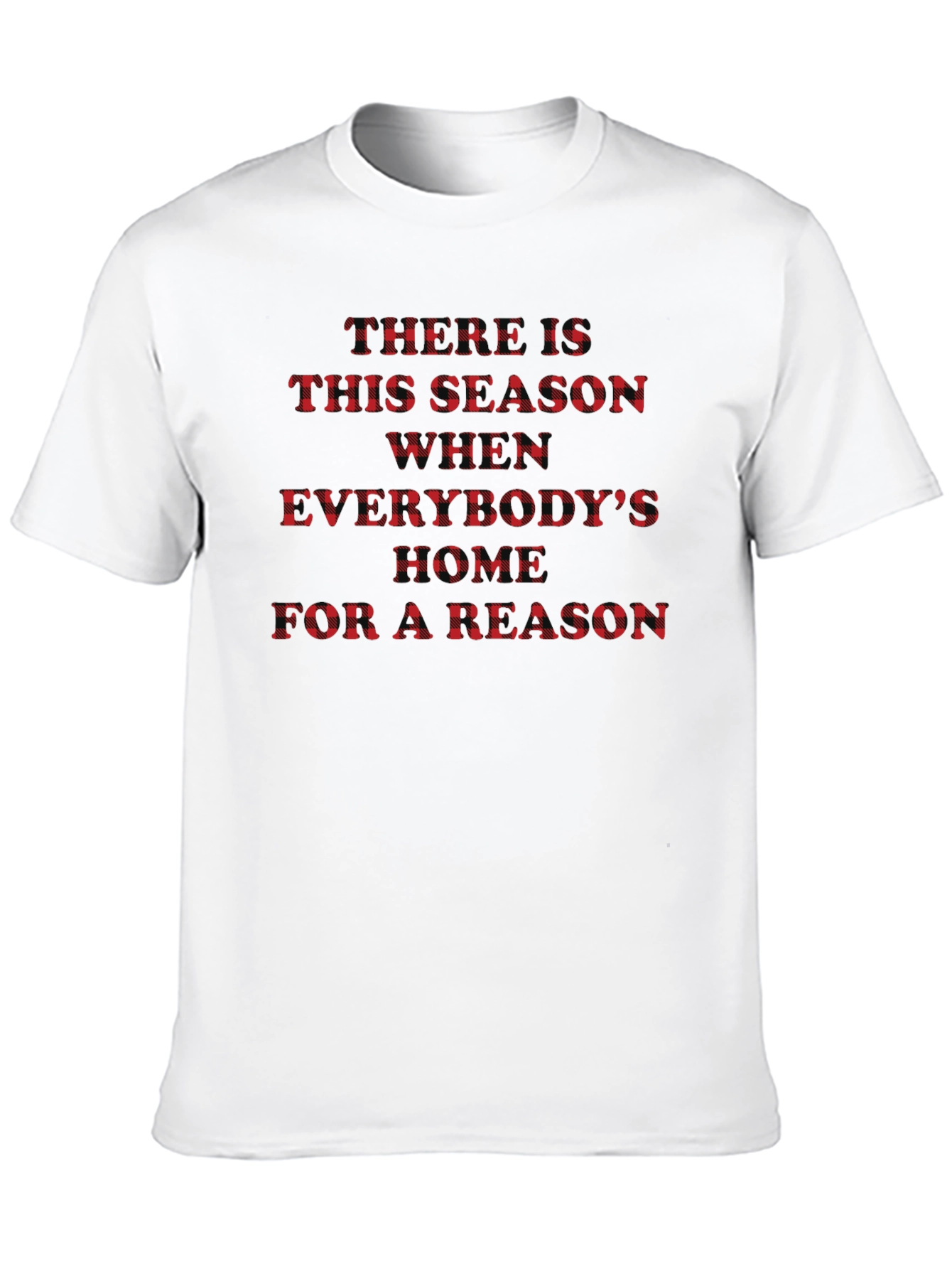 Festive Buffalo Plaid Holiday T-Shirt