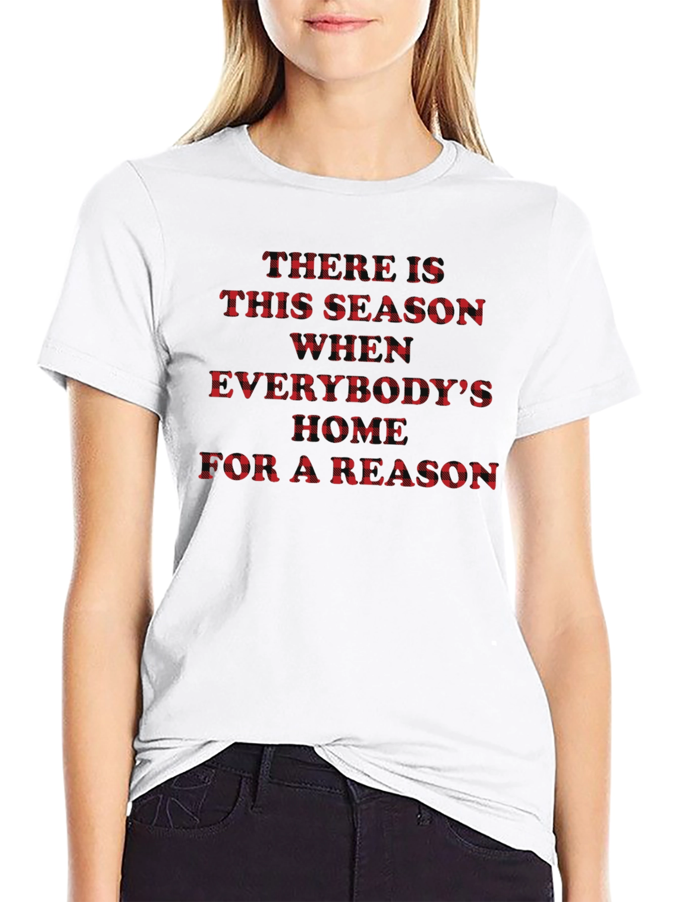 Festive Buffalo Plaid Holiday T-Shirt