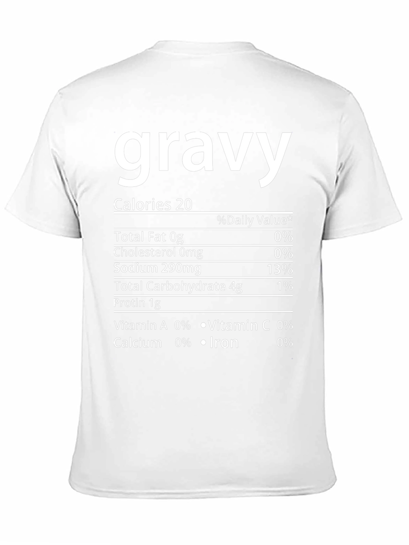 Gravy Nutrition Facts Black T-Shirt