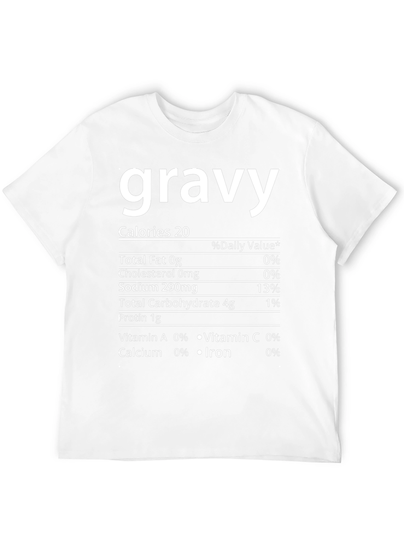 Gravy Nutrition Facts Black T-Shirt