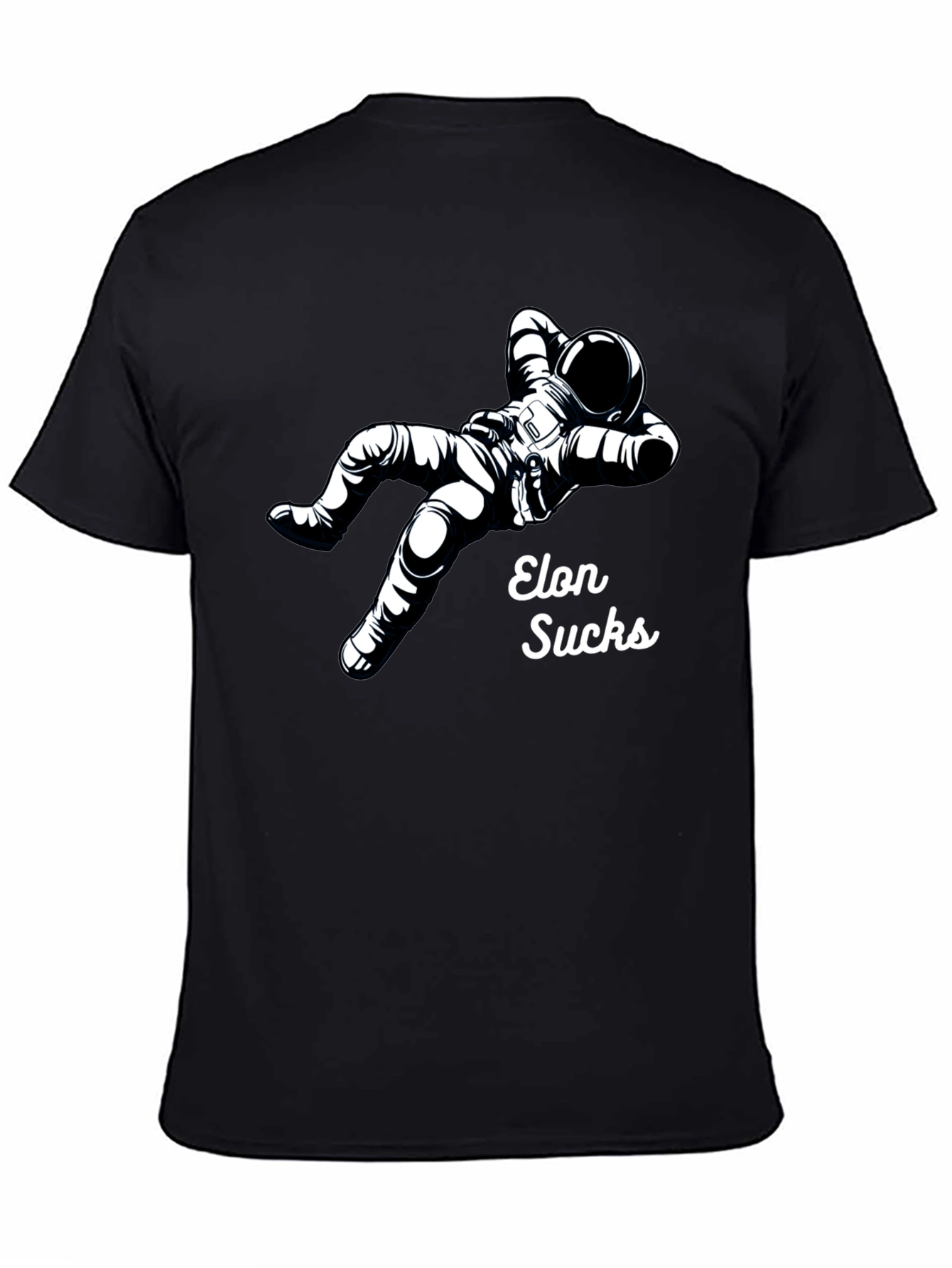 Elon Sucks Spaceman Graphic T-Shirt