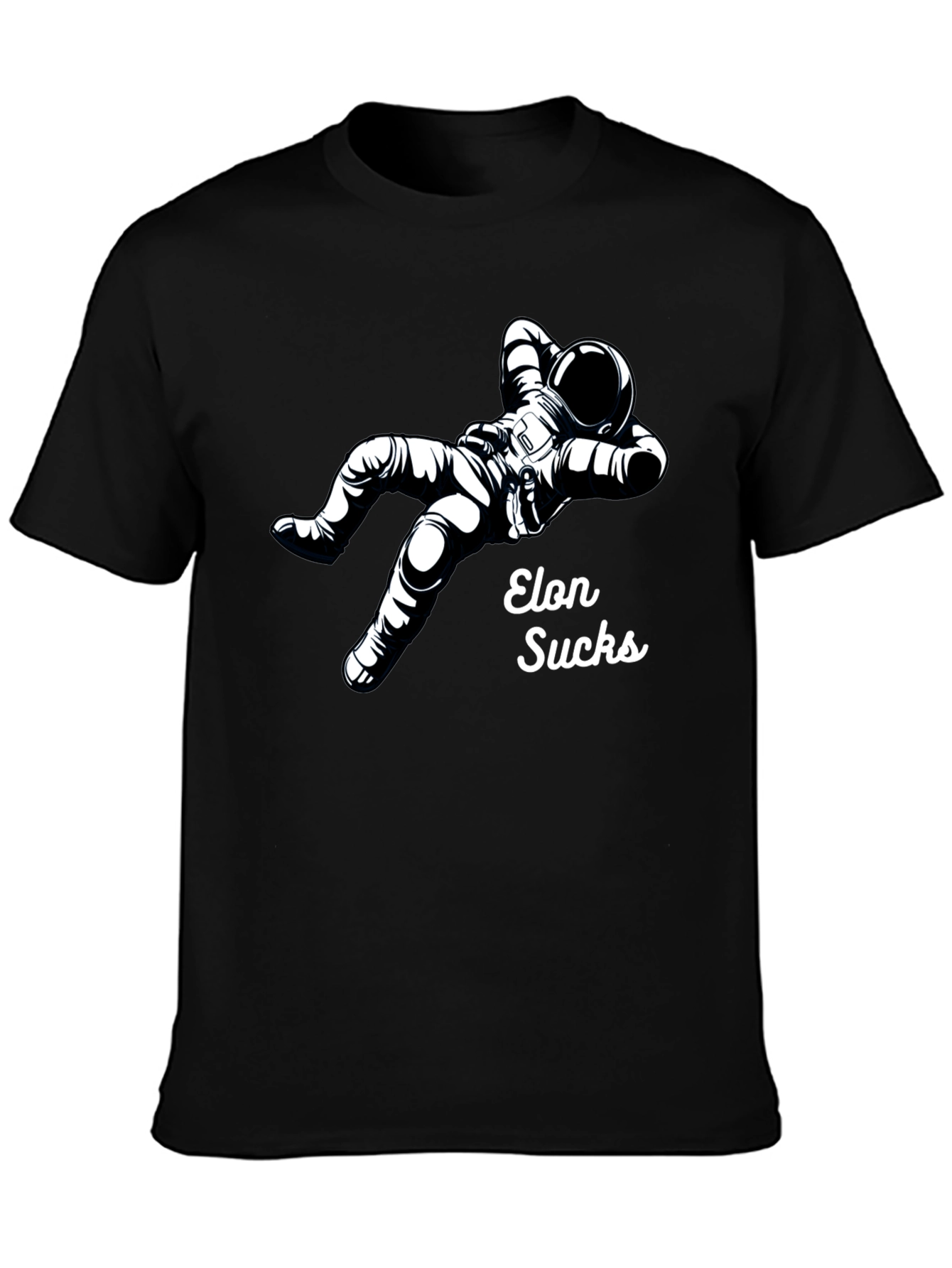 Elon Sucks Spaceman Graphic T-Shirt