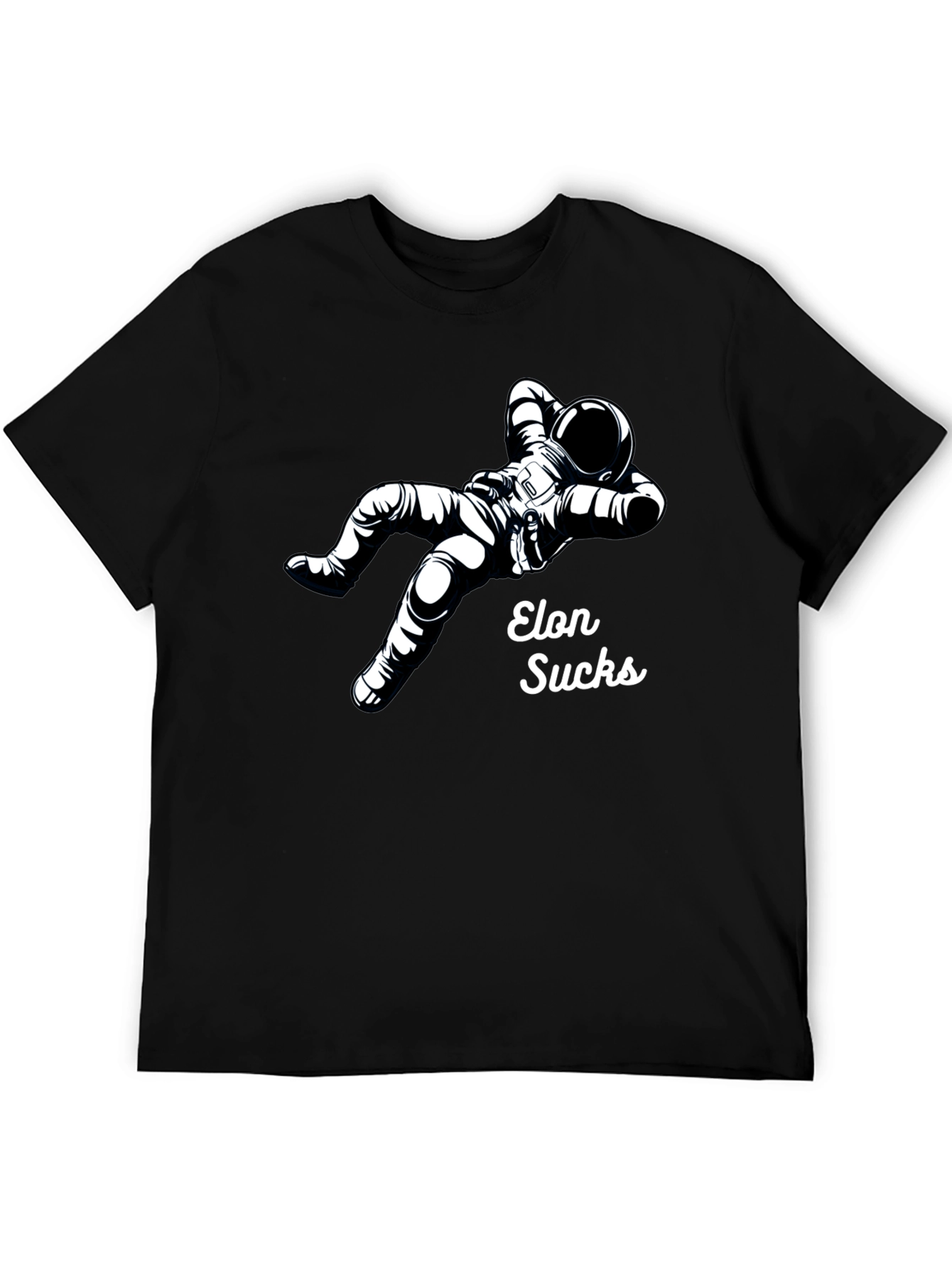 Elon Sucks Spaceman Graphic T-Shirt