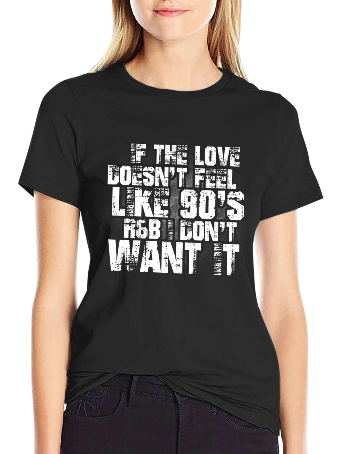 90s R&B Love Graphic Tee - Black