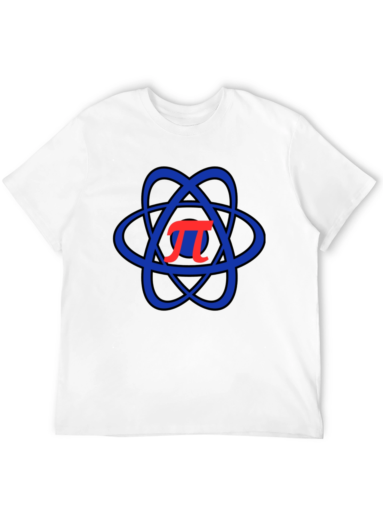 Pi Symbol Atom Black T-Shirt Science Geek Tee