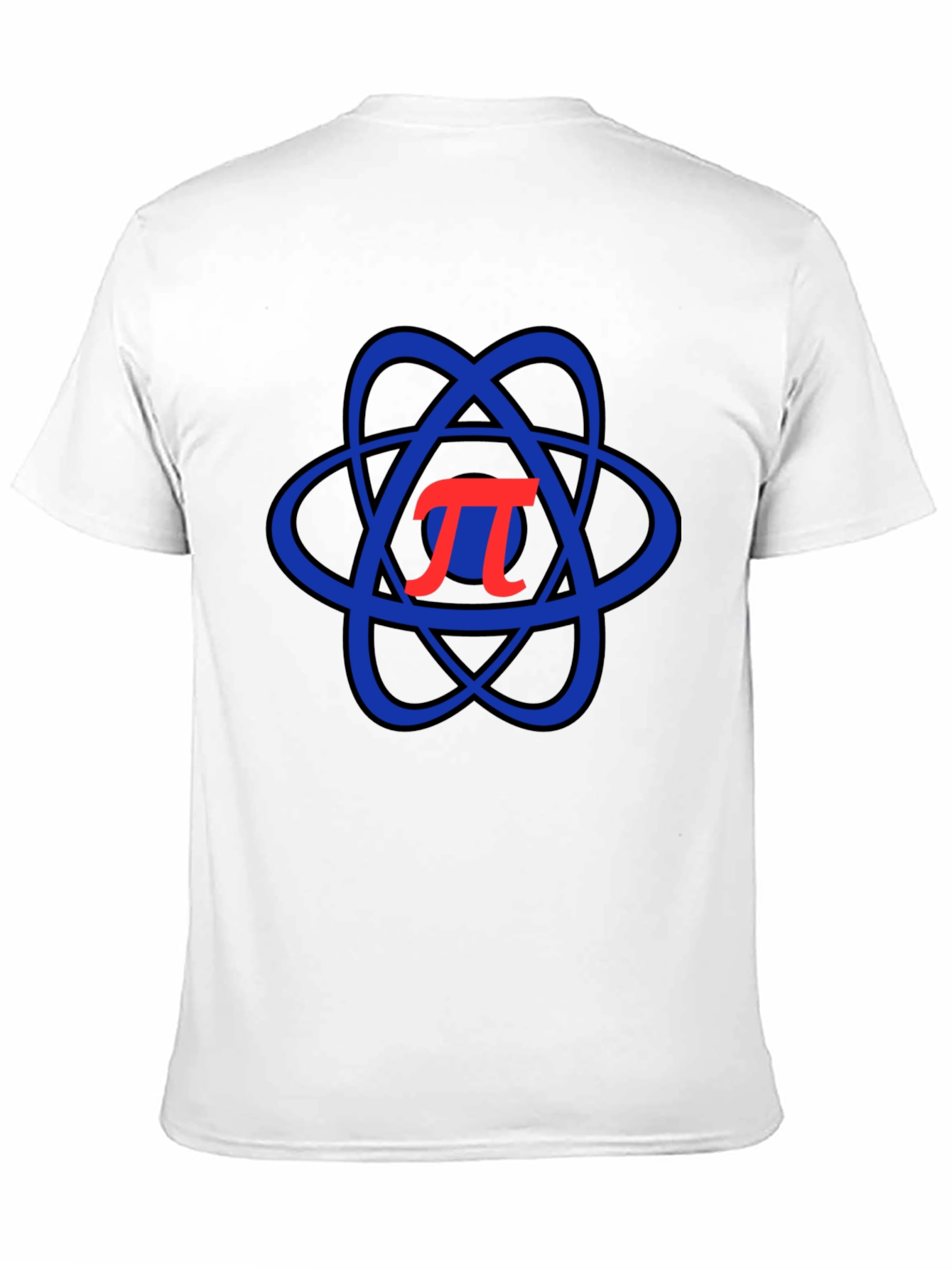 Pi Symbol Atom Black T-Shirt Science Geek Tee