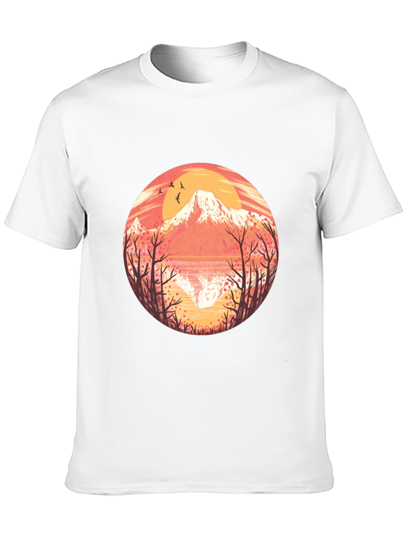 Mountain Sunset Graphic Tee - Stylish Nature Design