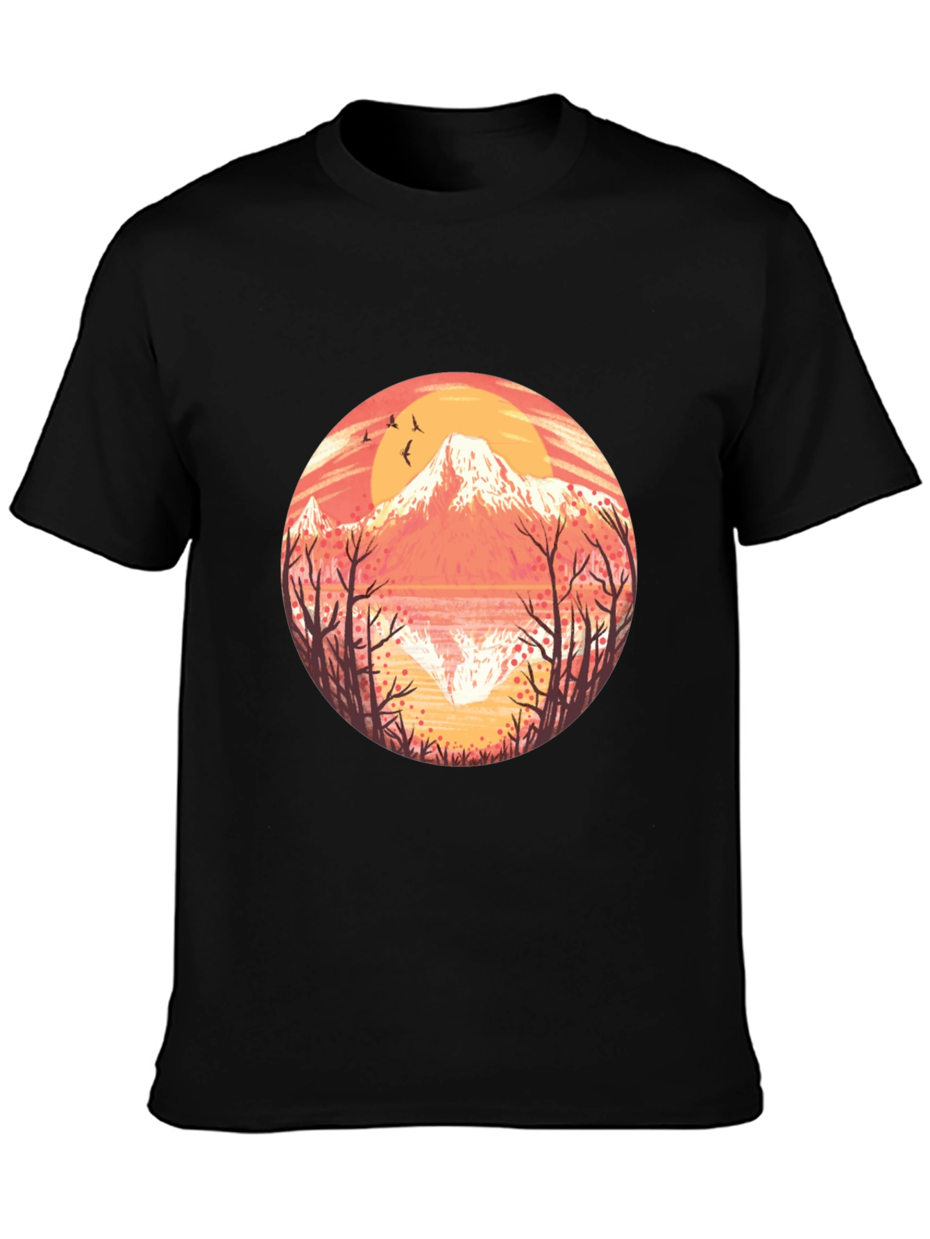 Mountain Sunset Graphic Tee - Stylish Nature Design