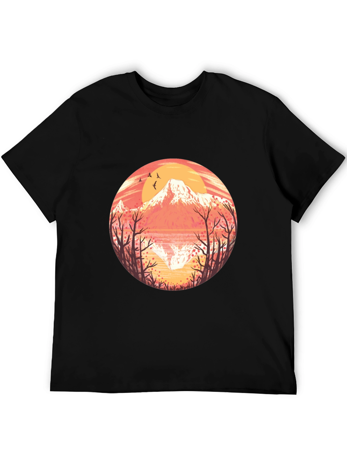 Mountain Sunset Graphic Tee - Stylish Nature Design