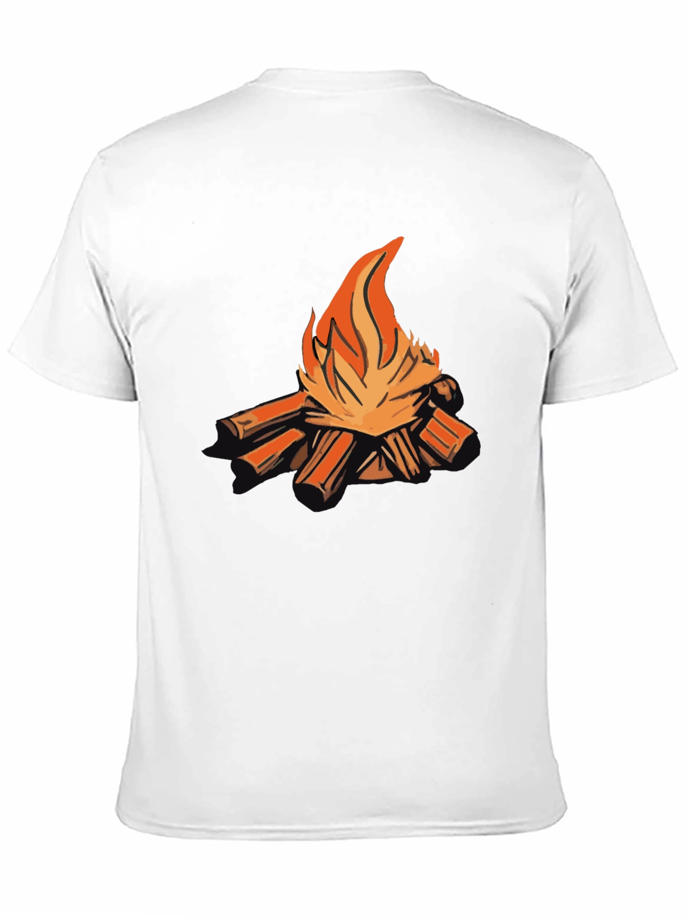 Bonfire Graphic Tee - Campfire Design Black T-Shirt