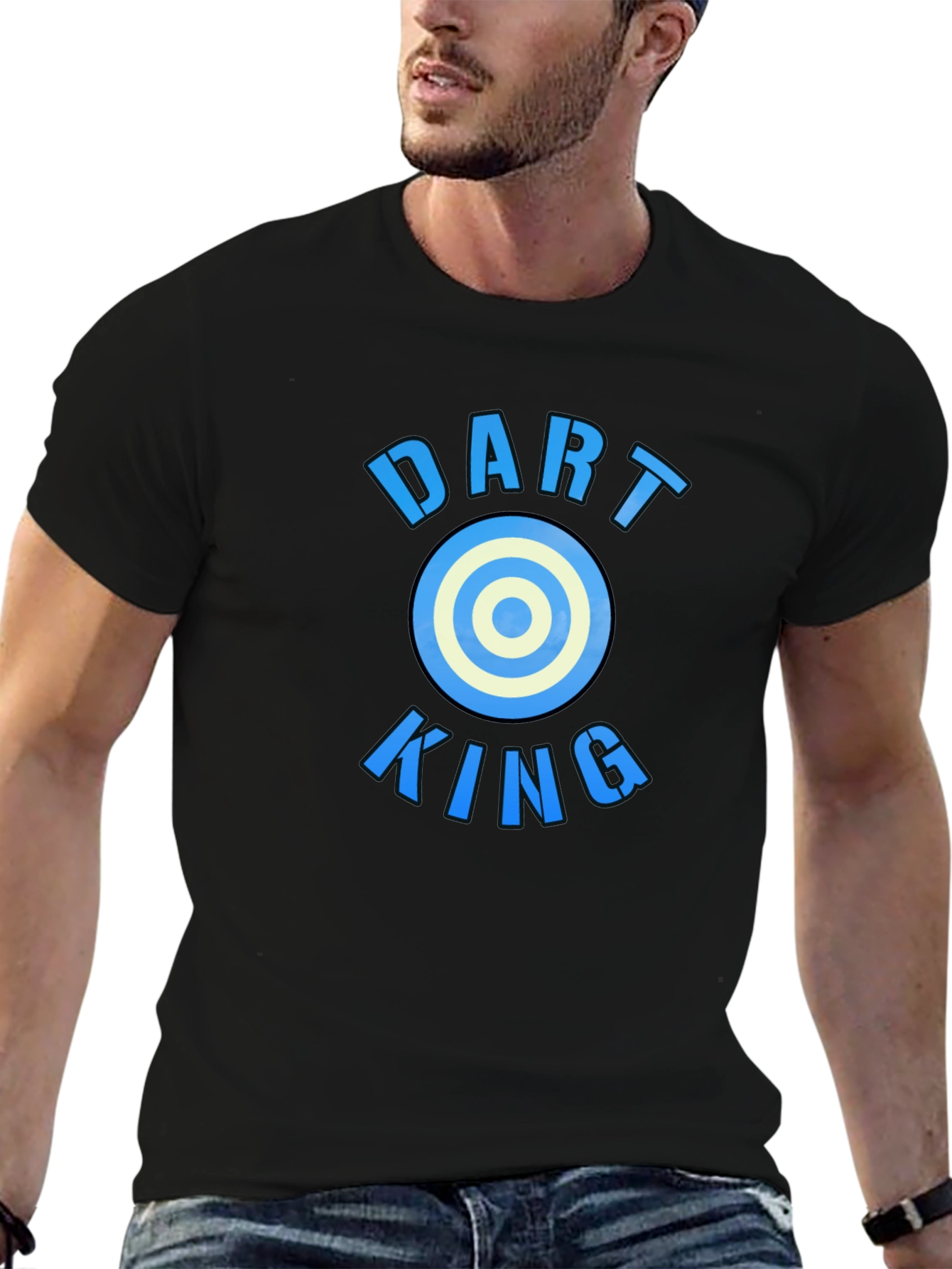 Dart King T-Shirt - Blue Print Design