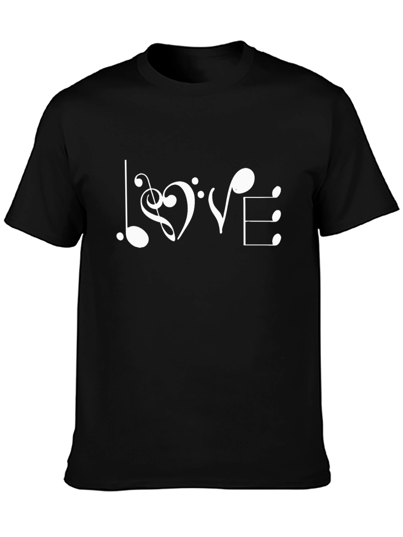 Musical Love Graphic Black T-Shirt