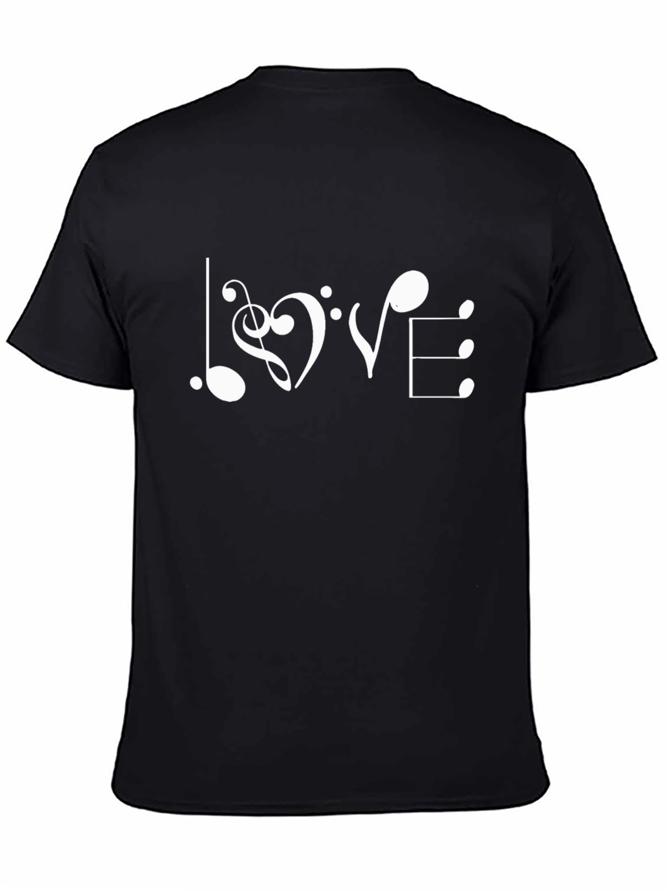 Musical Love Graphic Black T-Shirt