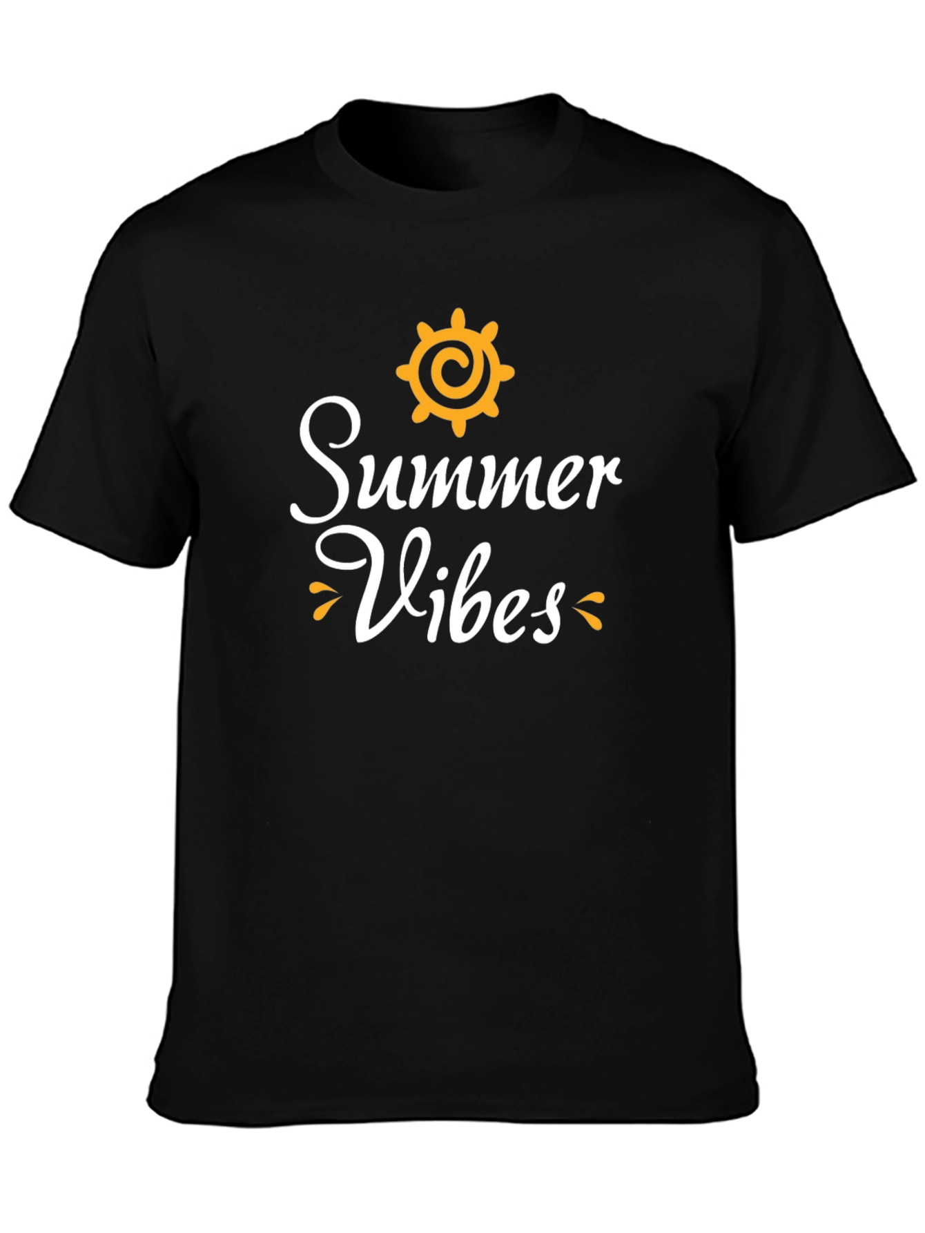 Summer Vibes Graphic Tee - Black Unisex T-Shirt