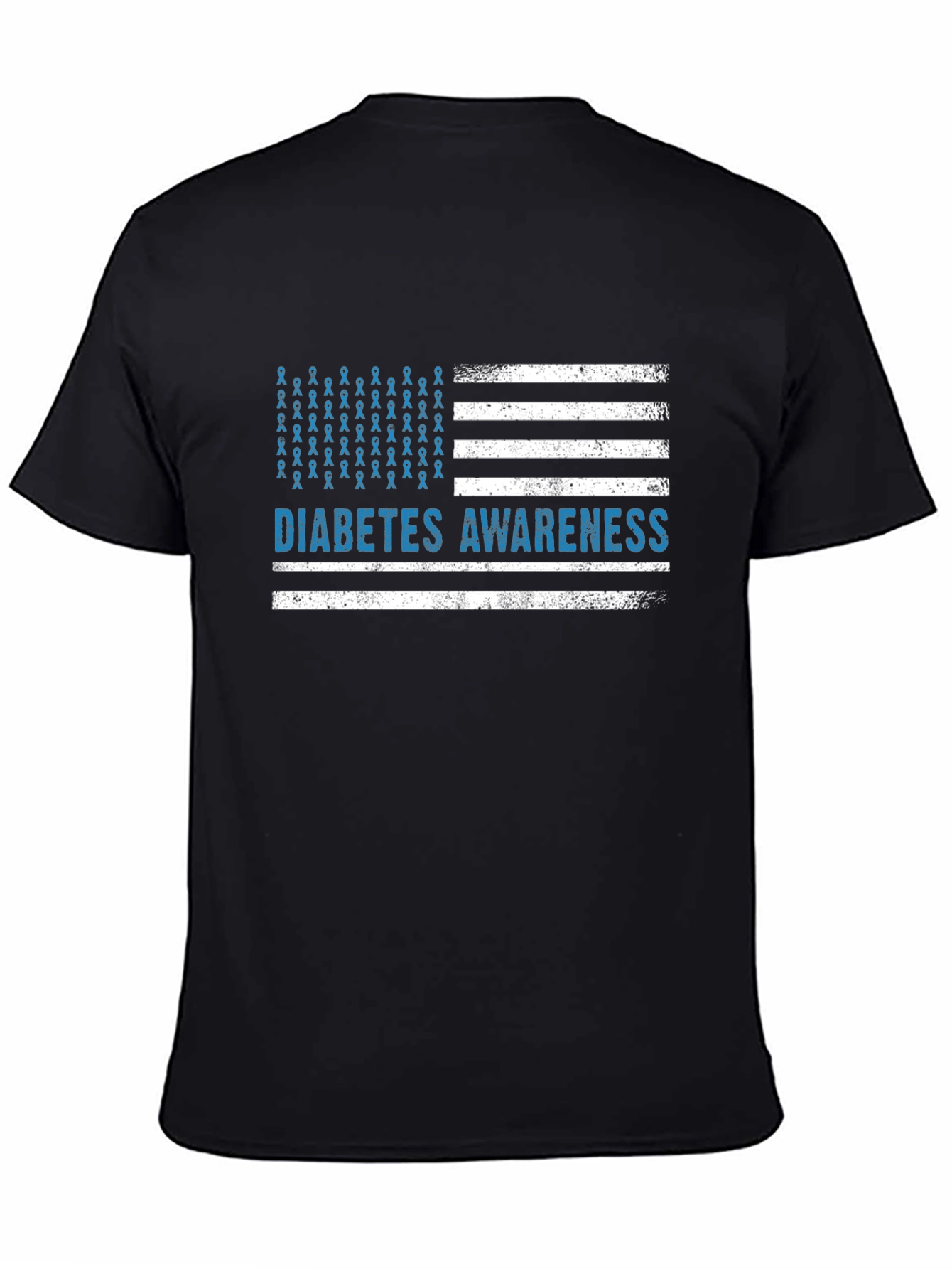 Diabetes Awareness American Flag T-Shirt