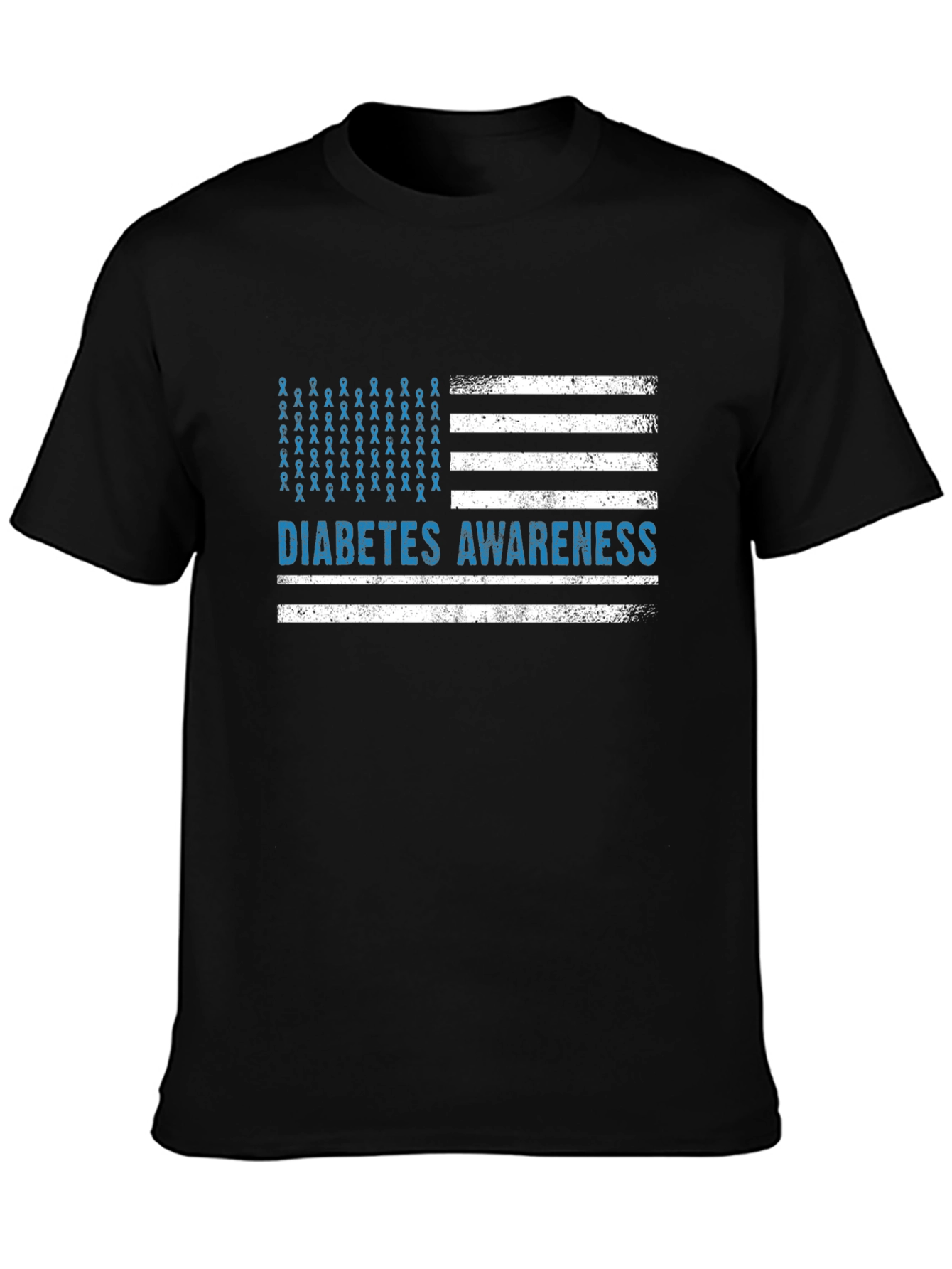 Diabetes Awareness American Flag T-Shirt