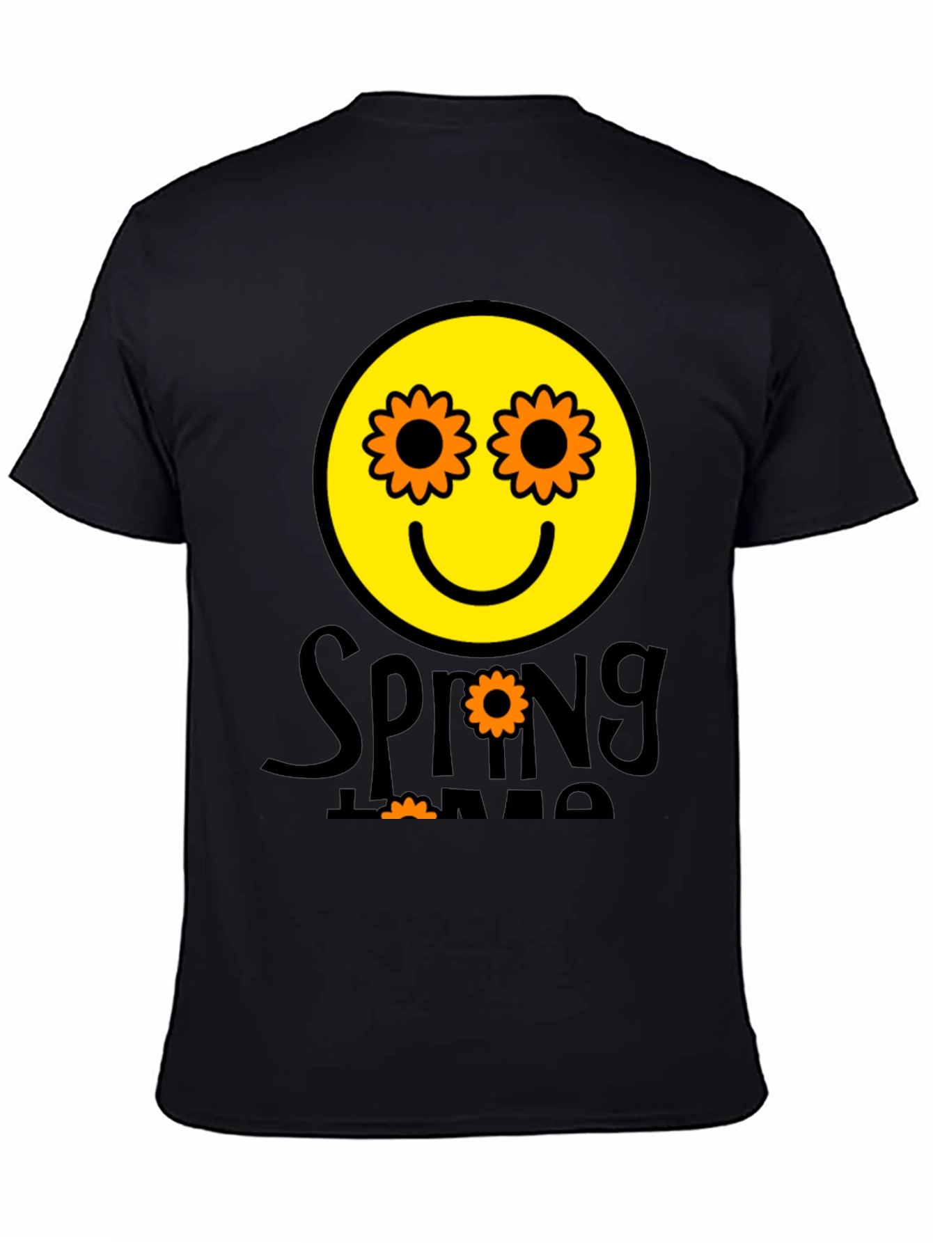Spring Time Smiley Face Graphic T-Shirt