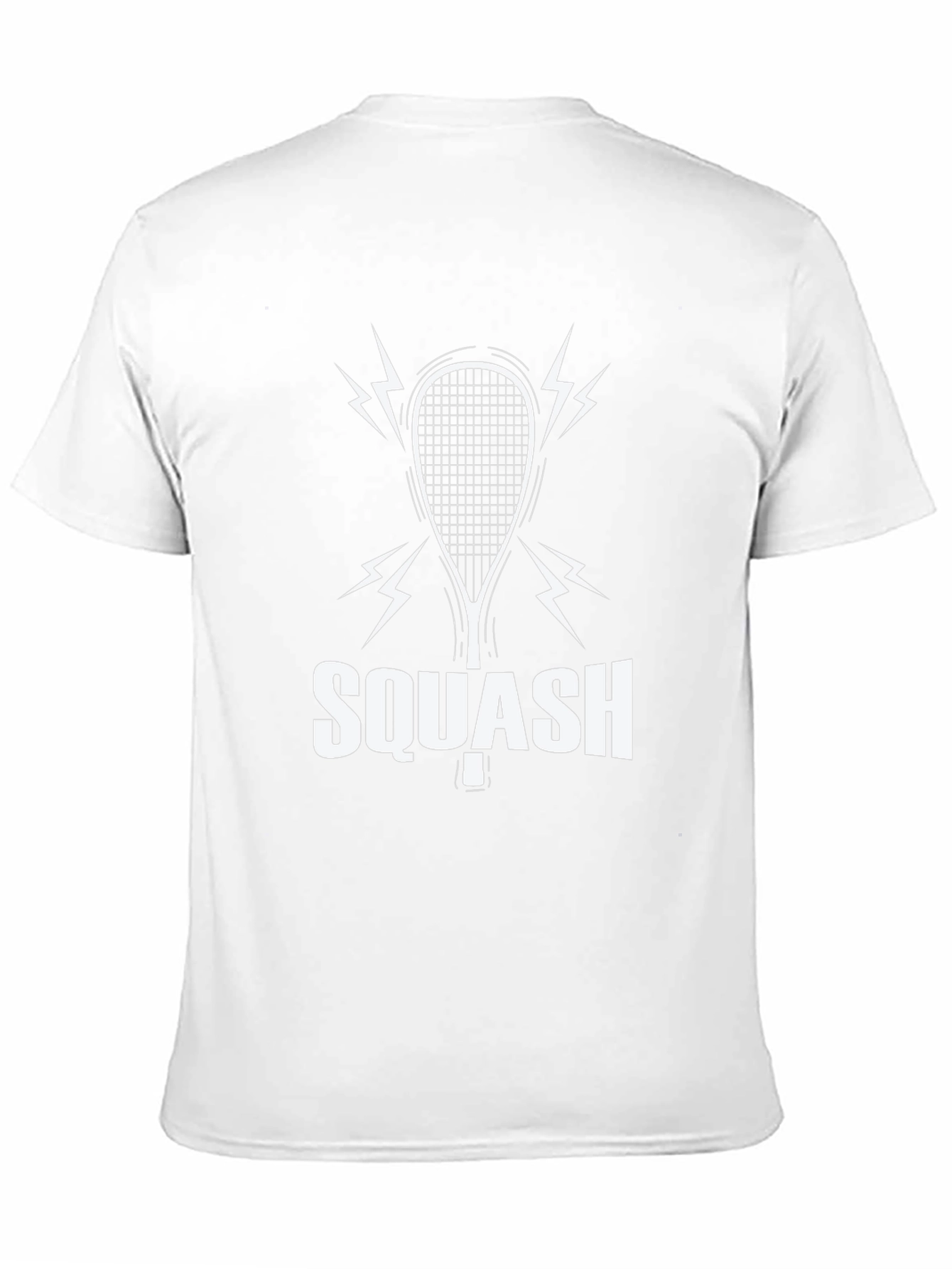 Squash Racket Graphic T-Shirt - Black Cotton Tee