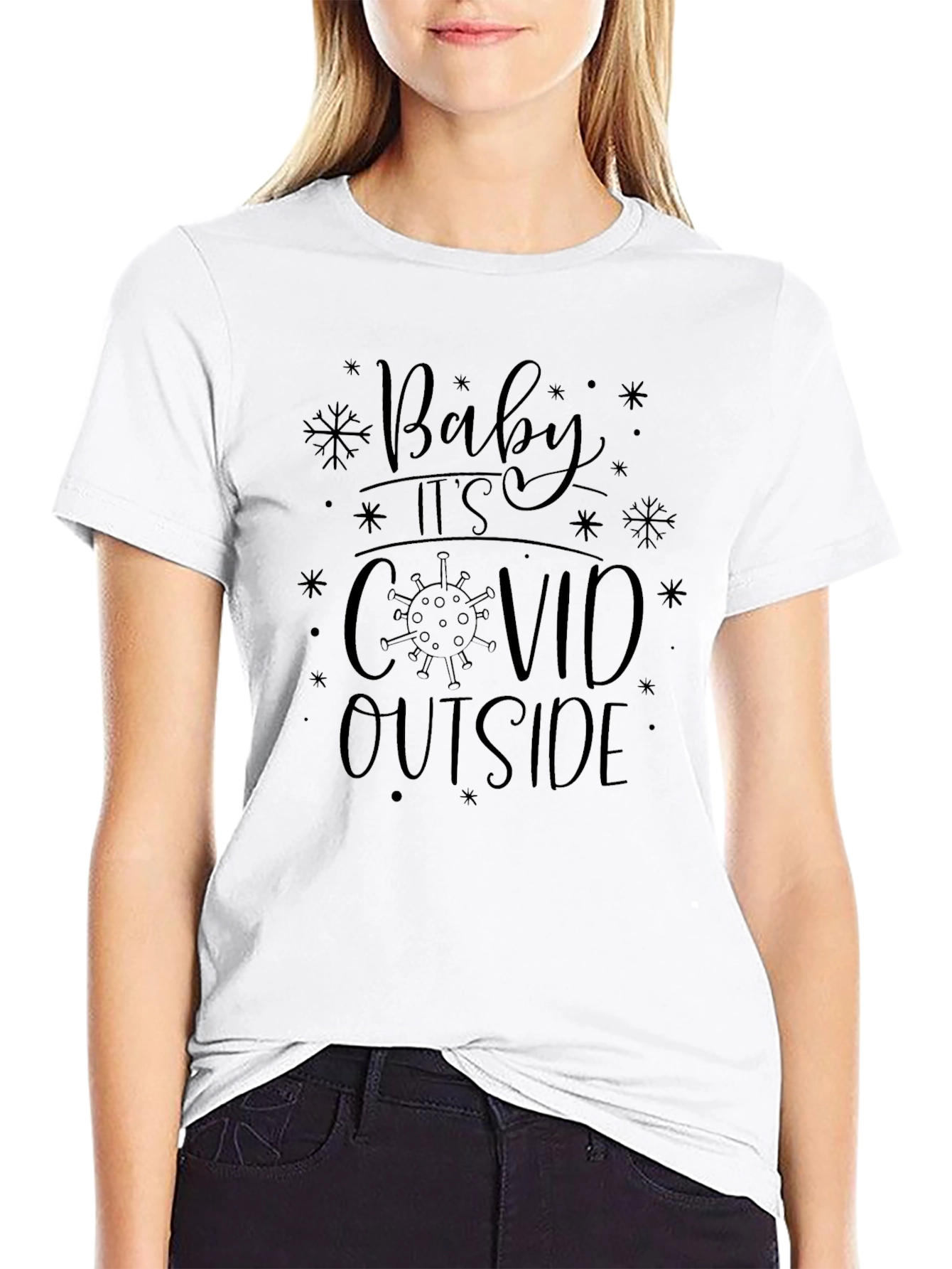 Baby Its Covid Outside Novelty Graphic Tee