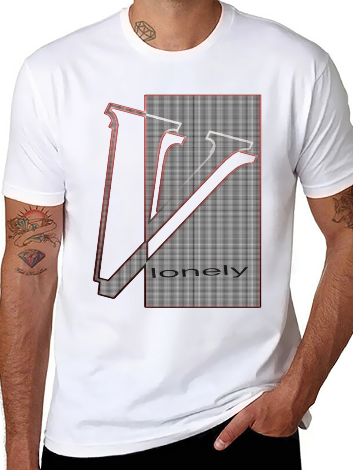 Lonely Graphic Tee - Unique Design Soft Cotton Blend