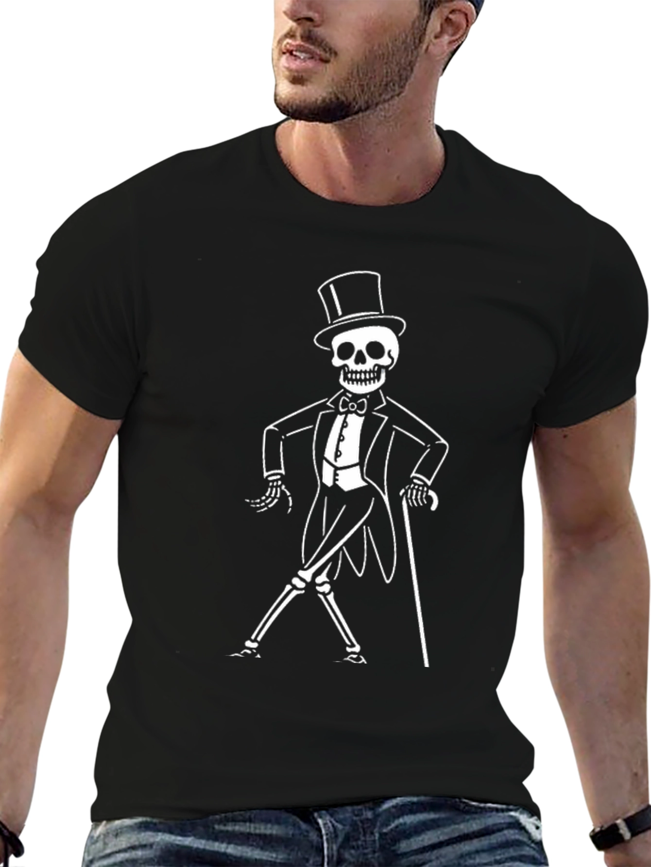 Skeleton Gentleman Black T-Shirt