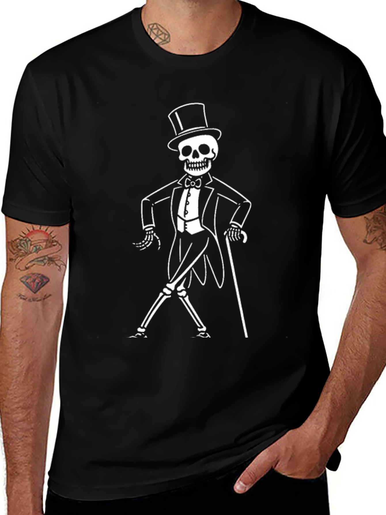 Skeleton Gentleman Black T-Shirt
