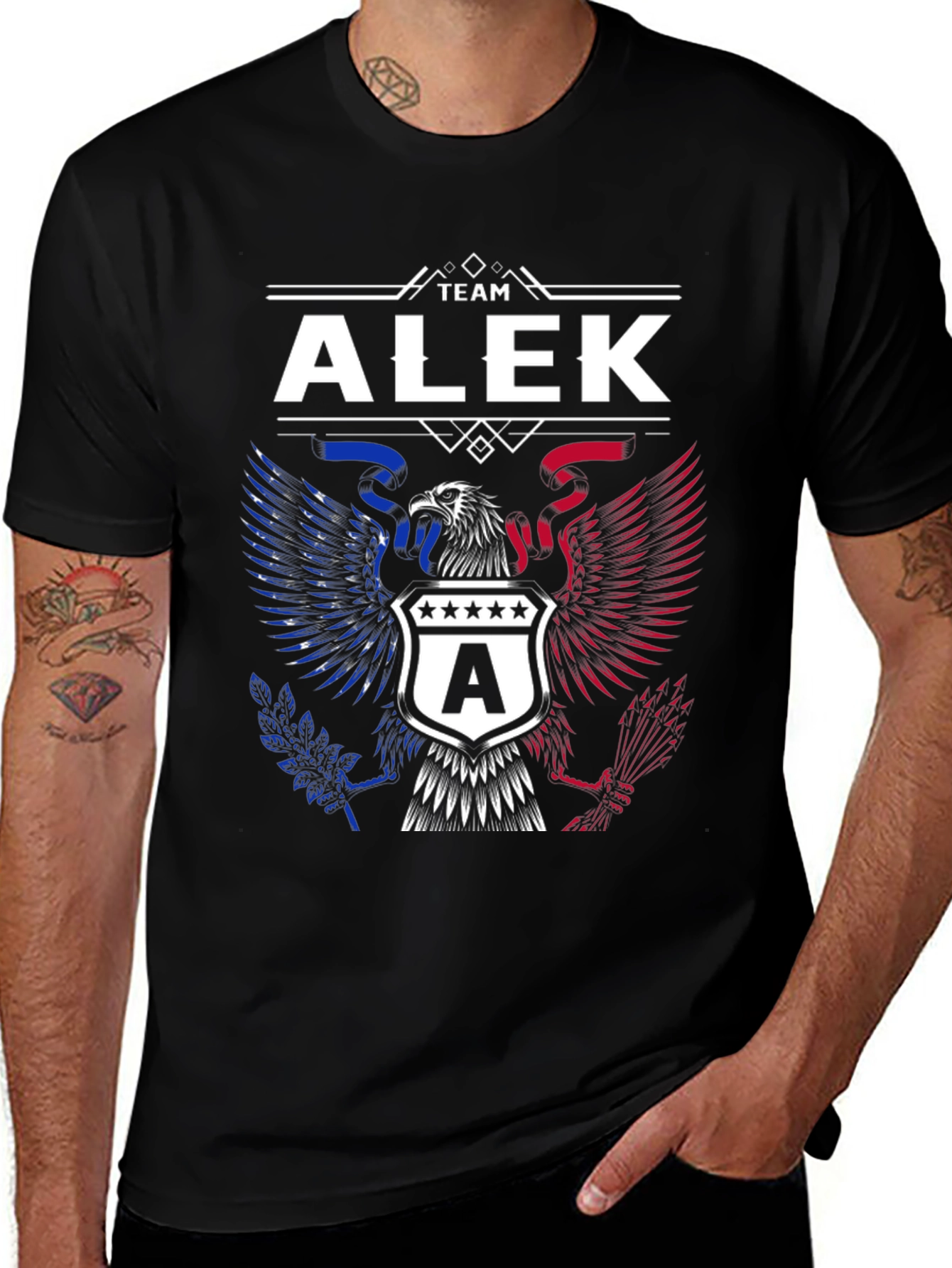 Team Alek Eagle Graphic T-Shirt - Patriotic Pride