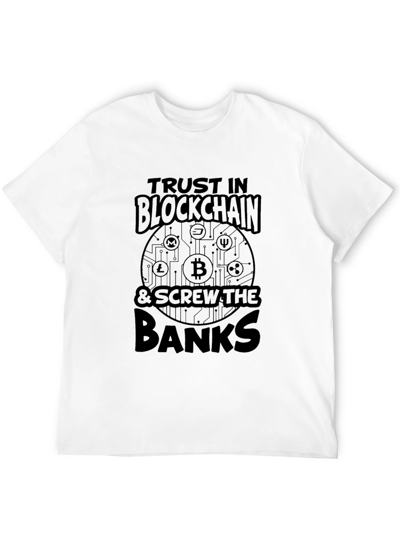 Trust Blockchain Tee - Bitcoin Crypto Shirt