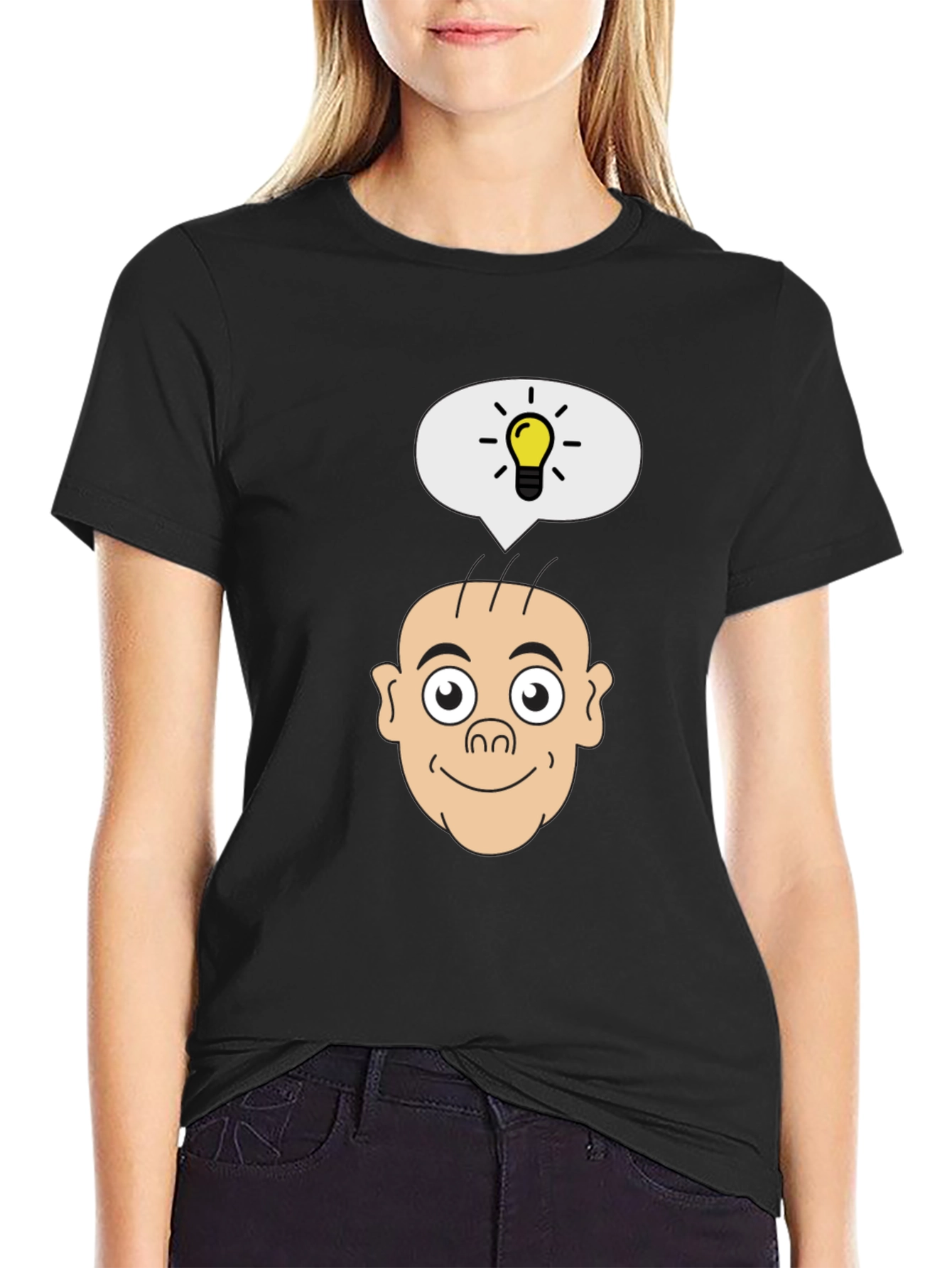 Funny Idea Cartoon Graphic T-Shirt