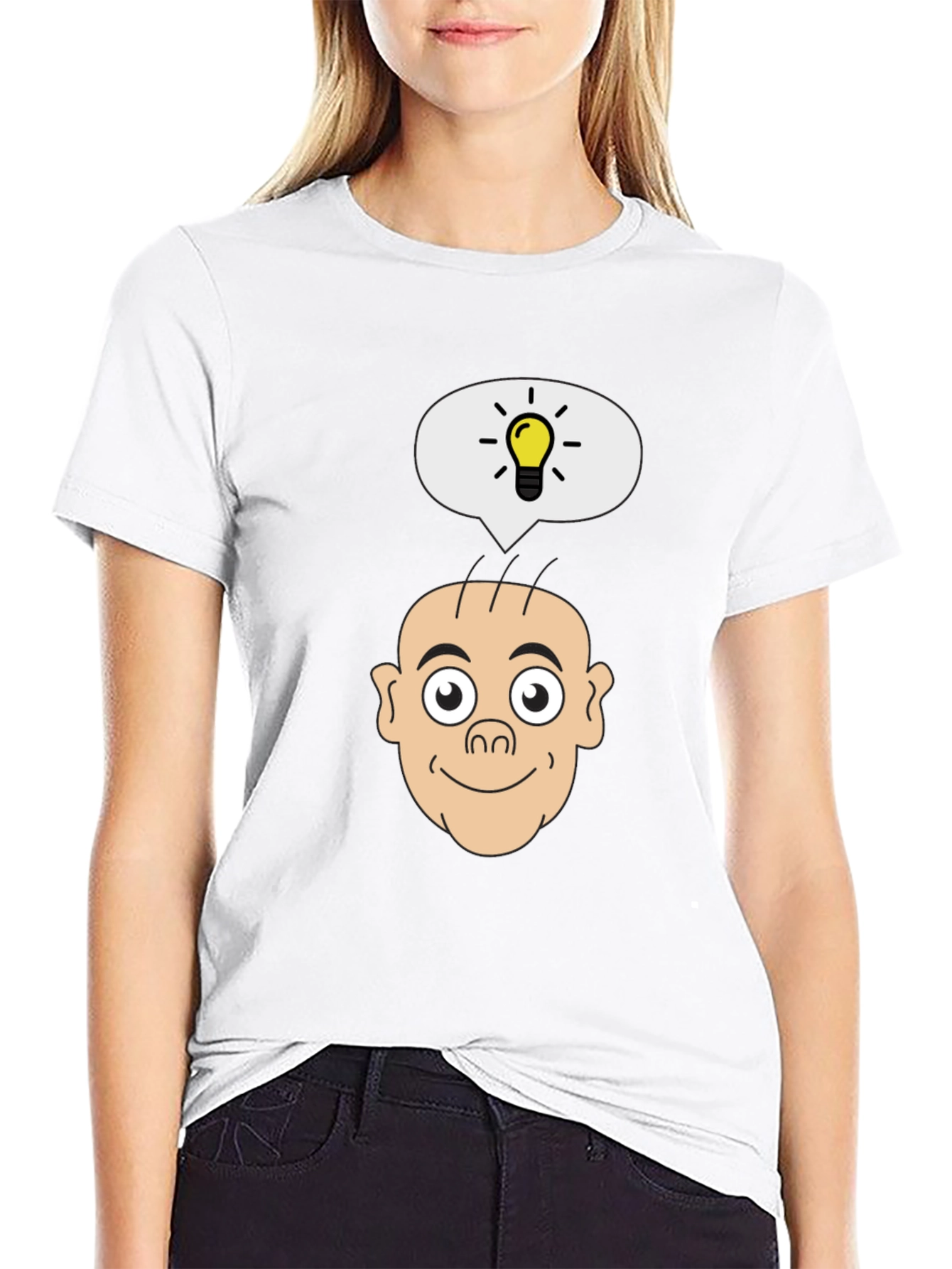Funny Idea Cartoon Graphic T-Shirt