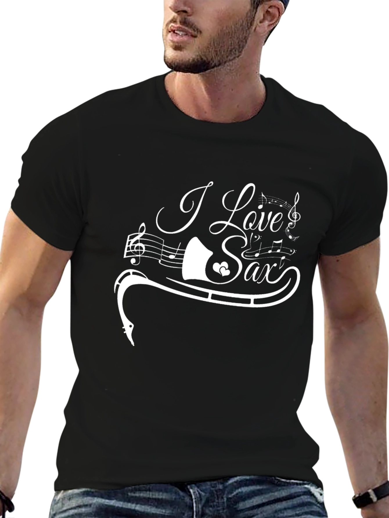 I Love Sax Music T-Shirt - Stylish Unisex Tee