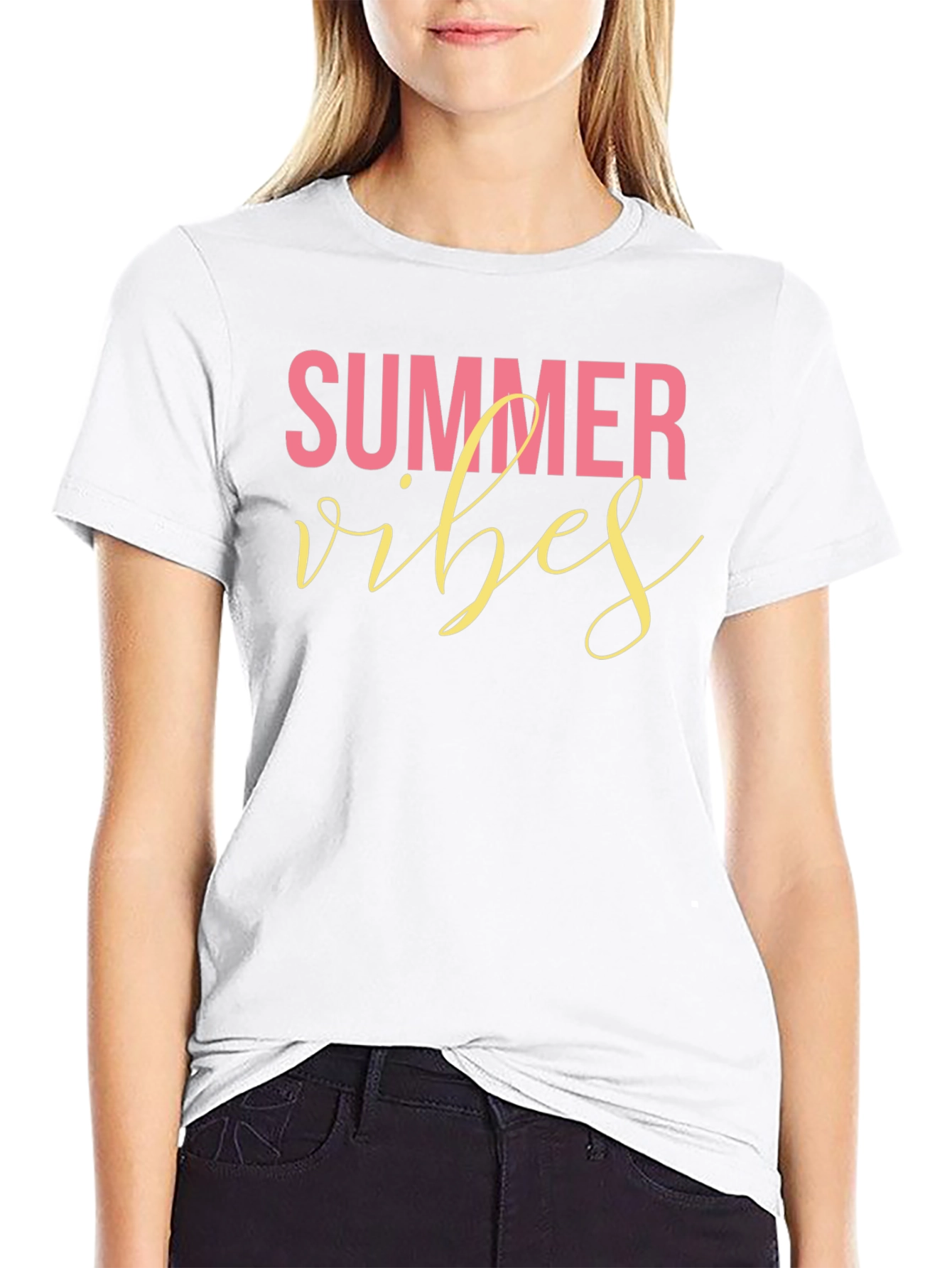 Summer Vibes Black Graphic Tee