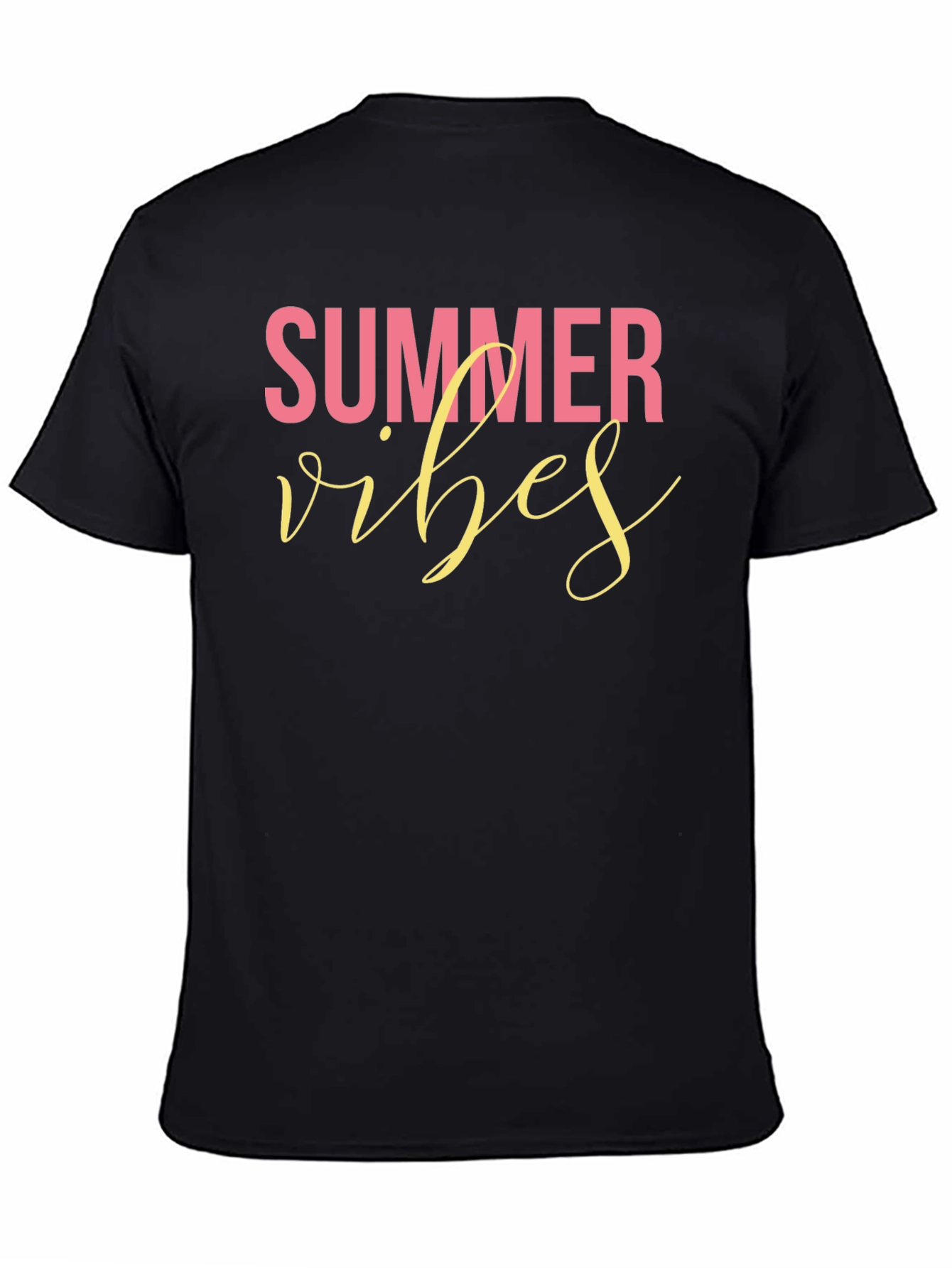 Summer Vibes Black Graphic Tee