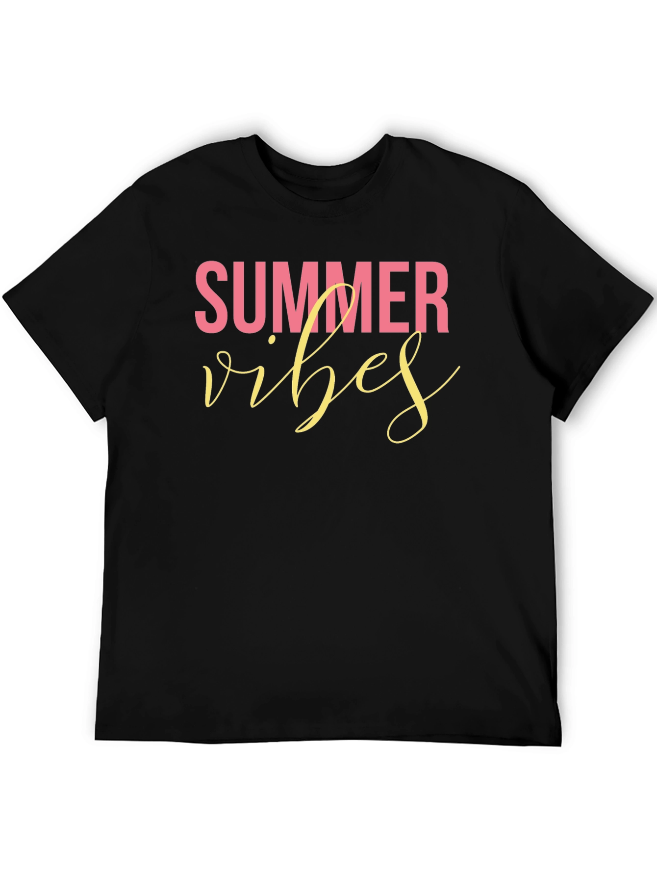 Summer Vibes Black Graphic Tee