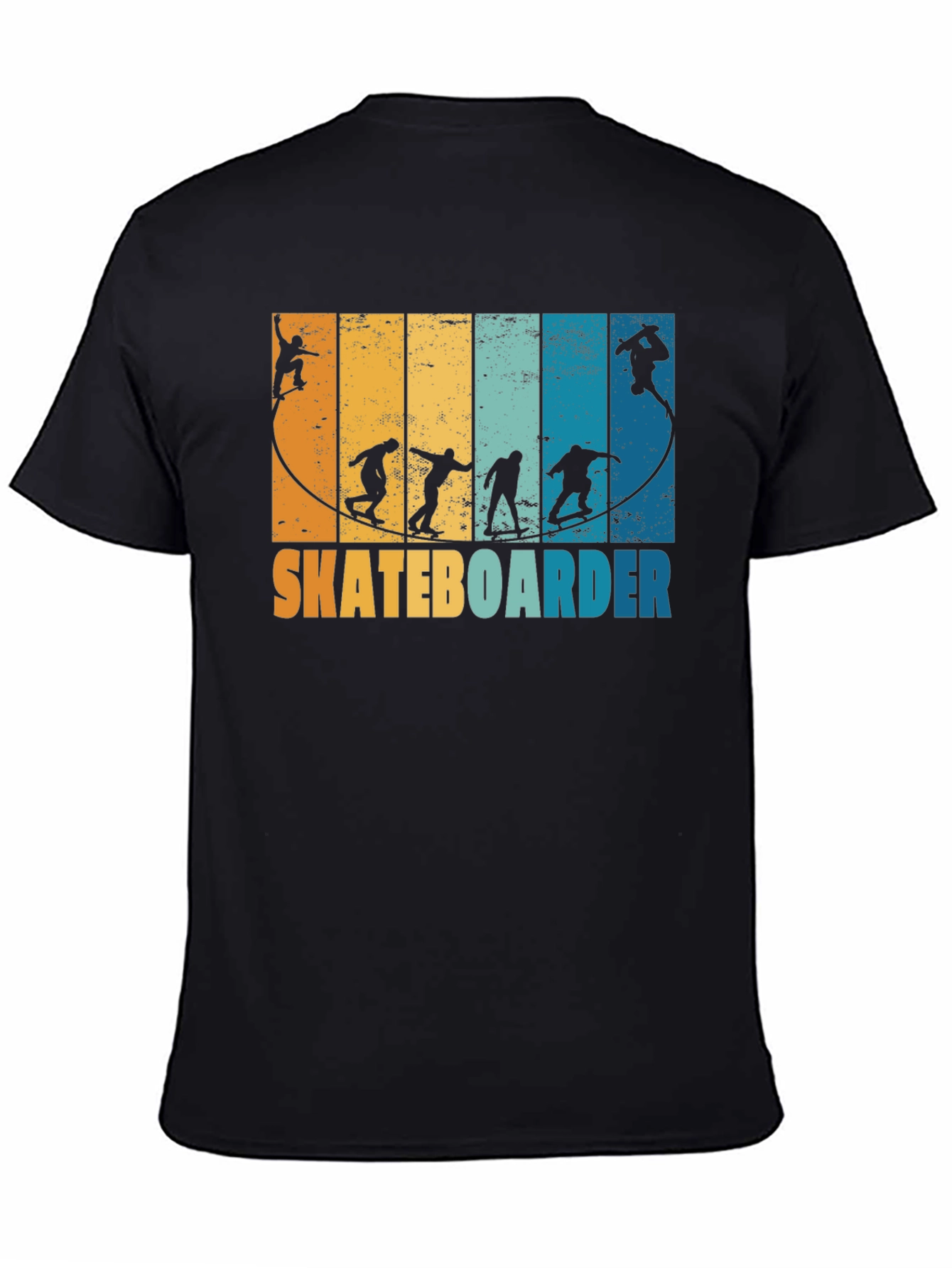 Retro Skateboarder Evolution T-Shirt - Cool Graphic Tee