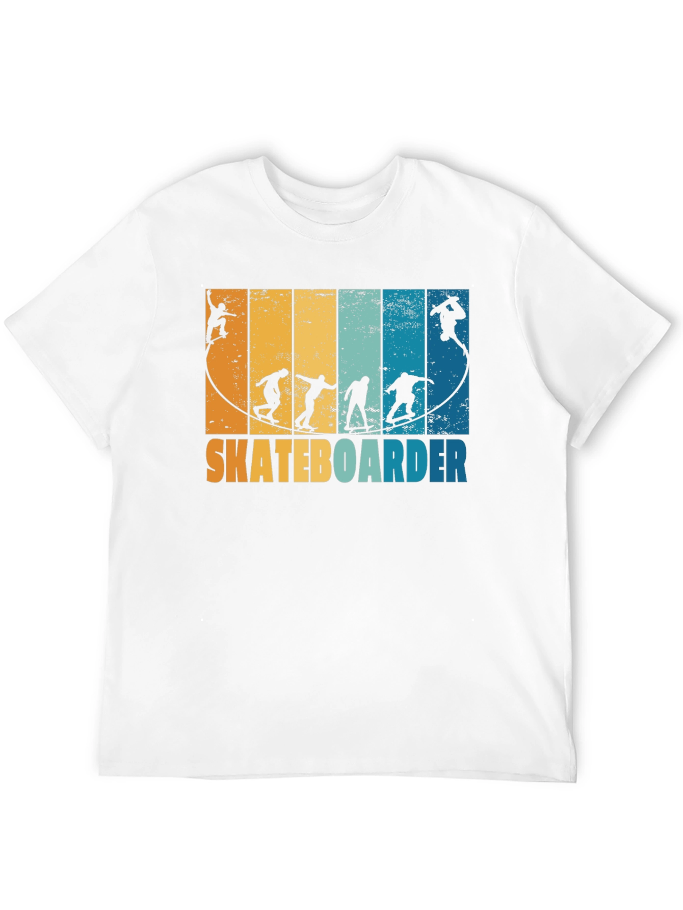 Retro Skateboarder Evolution T-Shirt - Cool Graphic Tee