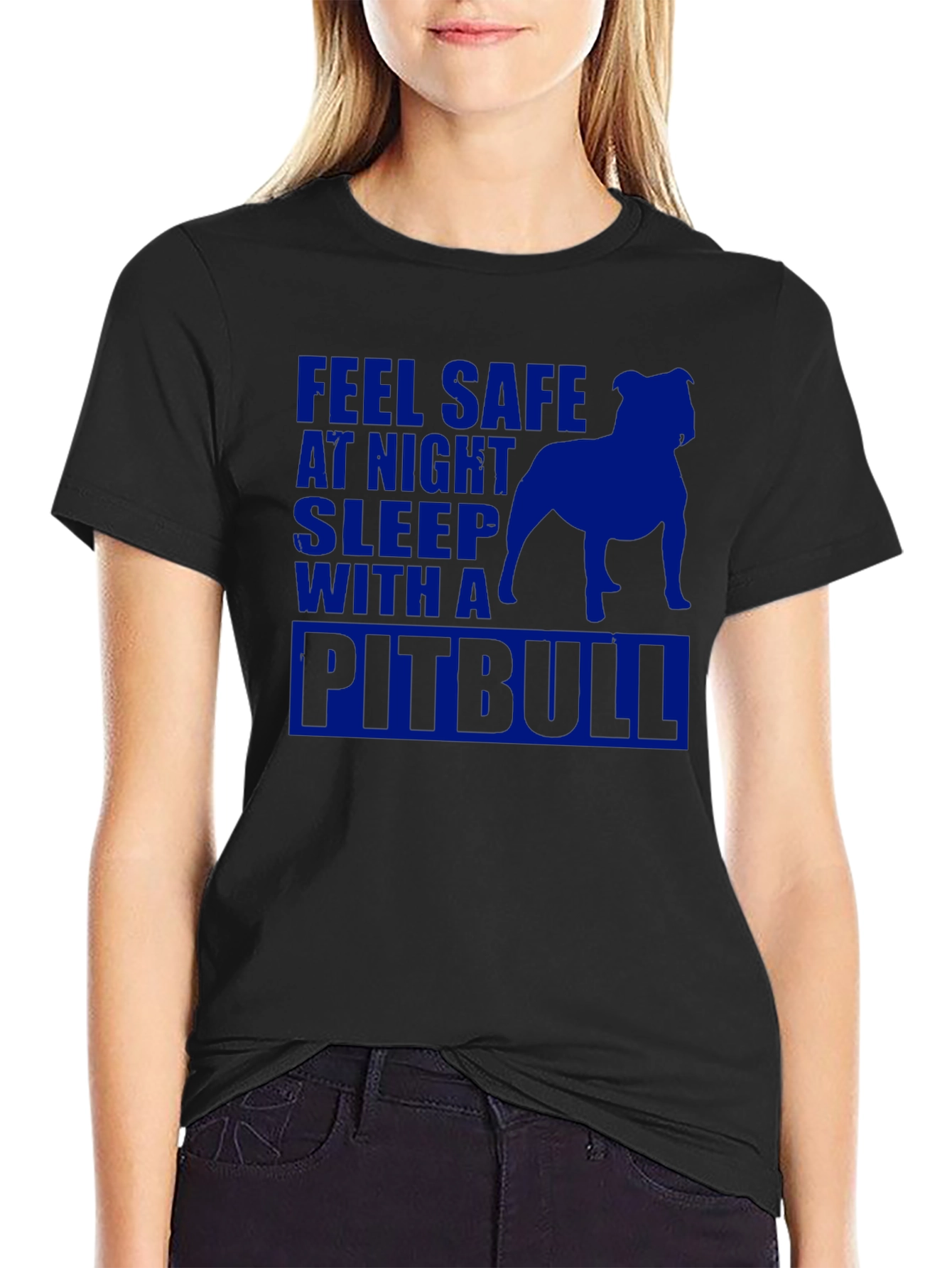 Feel Safe Sleep With Pitbull Graphic Tee