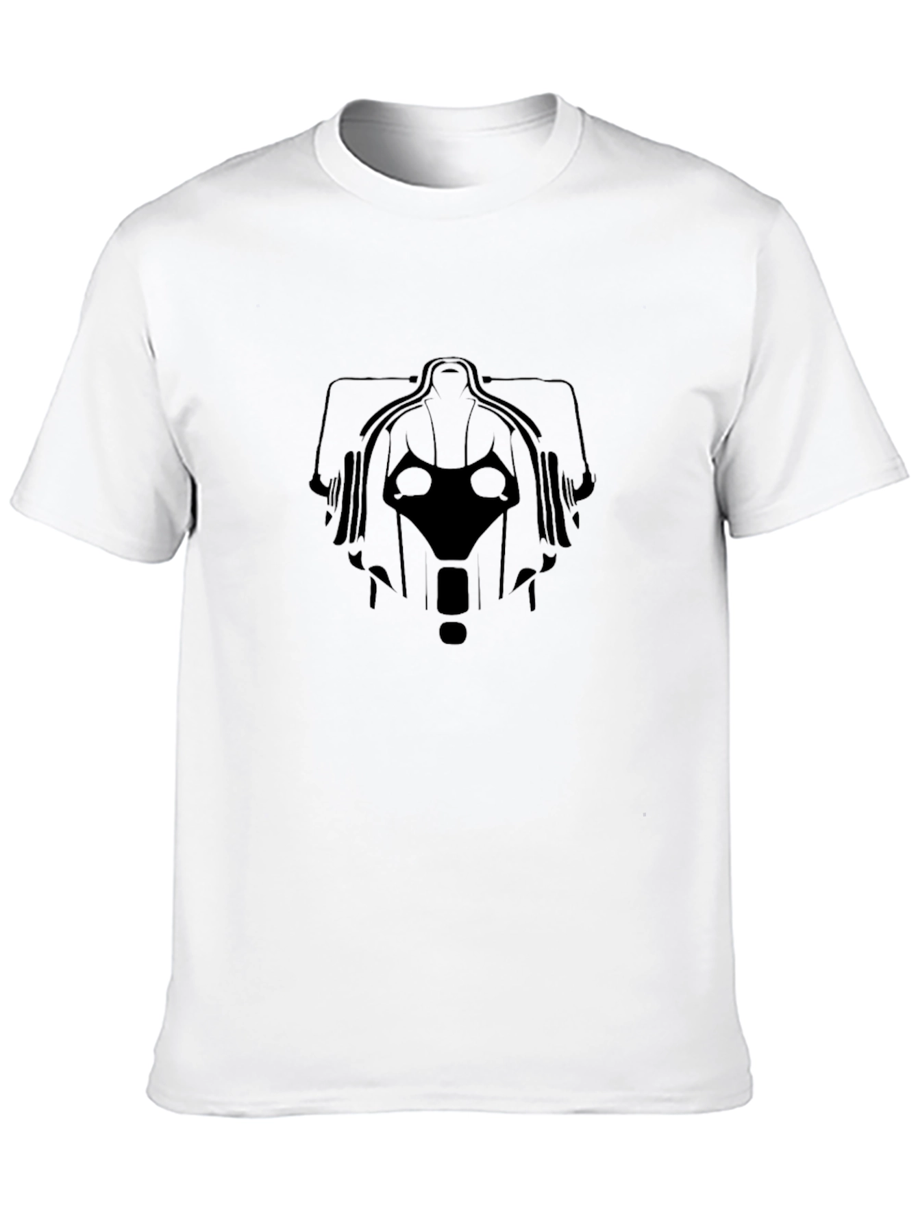 Abstract Robot Graphic Black T-Shirt