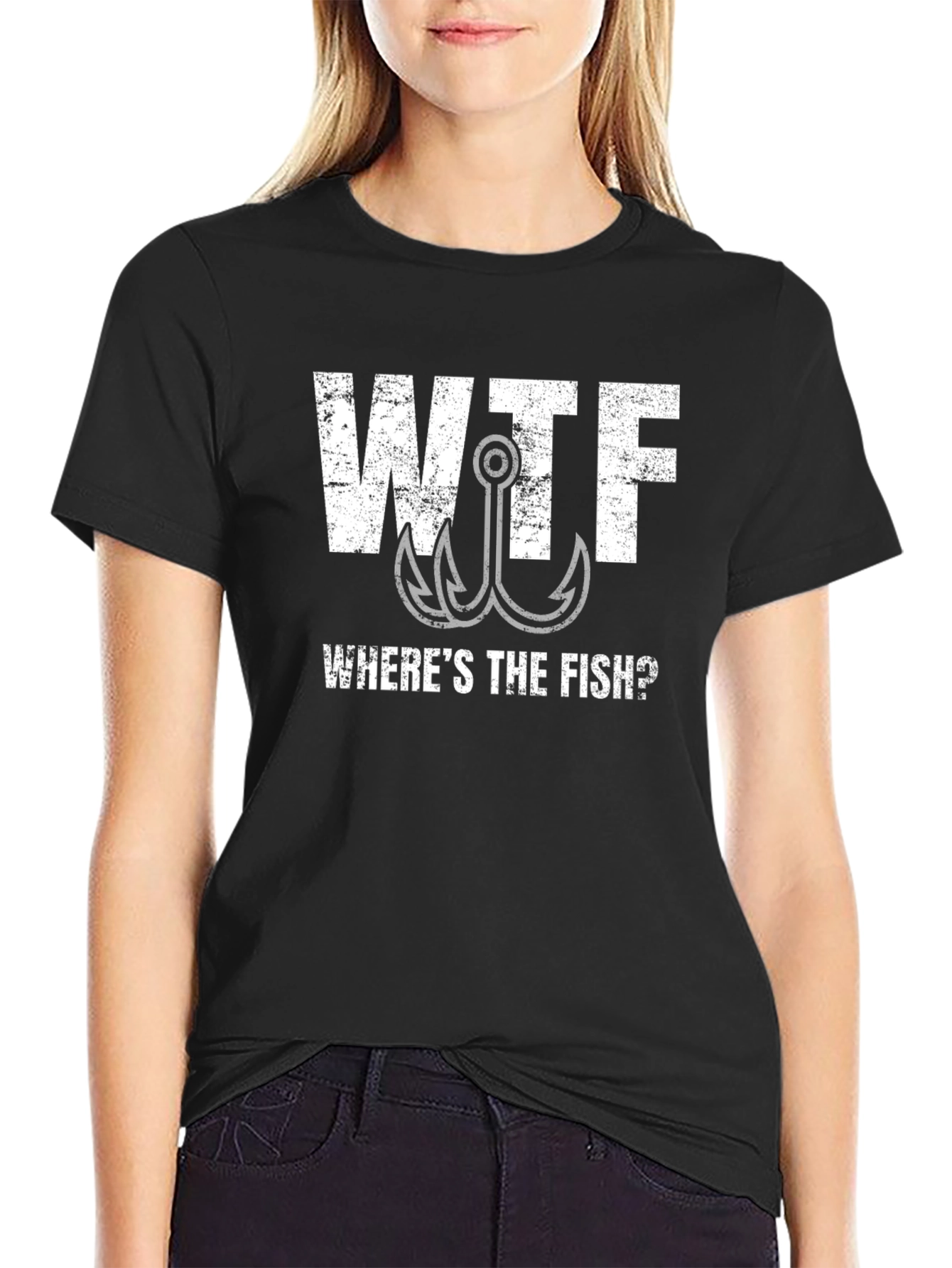 WTF Wheres the Fish? Mens Graphic T-Shirt