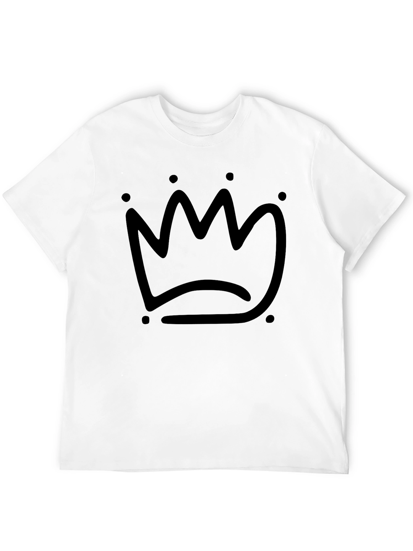 Minimalist Crown Graphic Black T-Shirt