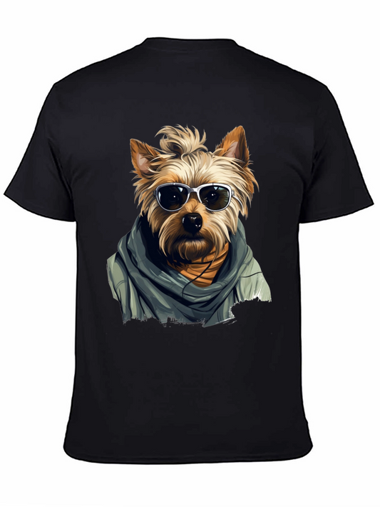 Cool Dog Graphic Tee - Stylish Yorkie in Sunglasses