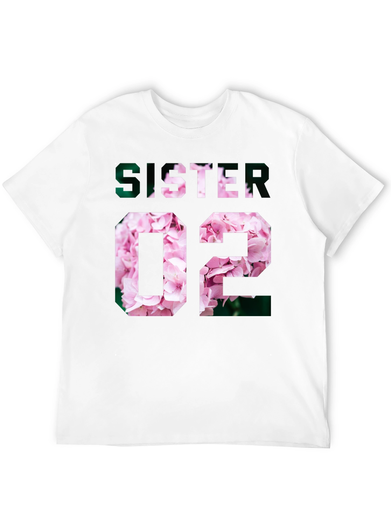 Sister Floral Graphic Tee - Black